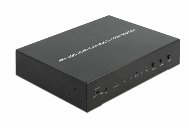 DeLOCK 4 in 1 Multiview - KVM-/Audio-/USB-Switch