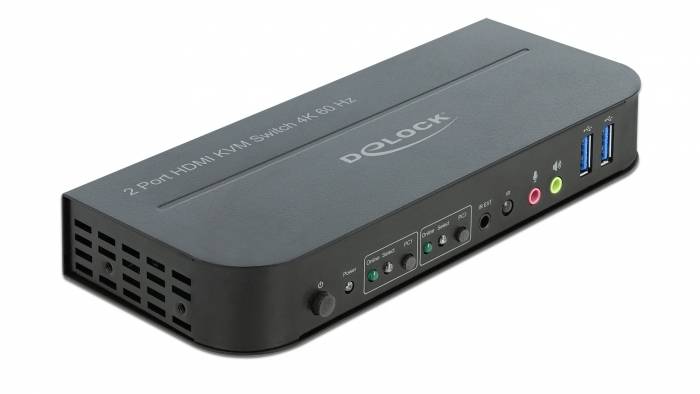 Delock HDMI KVM Switch 4K 60 Hz with USB 3.0 and Audio