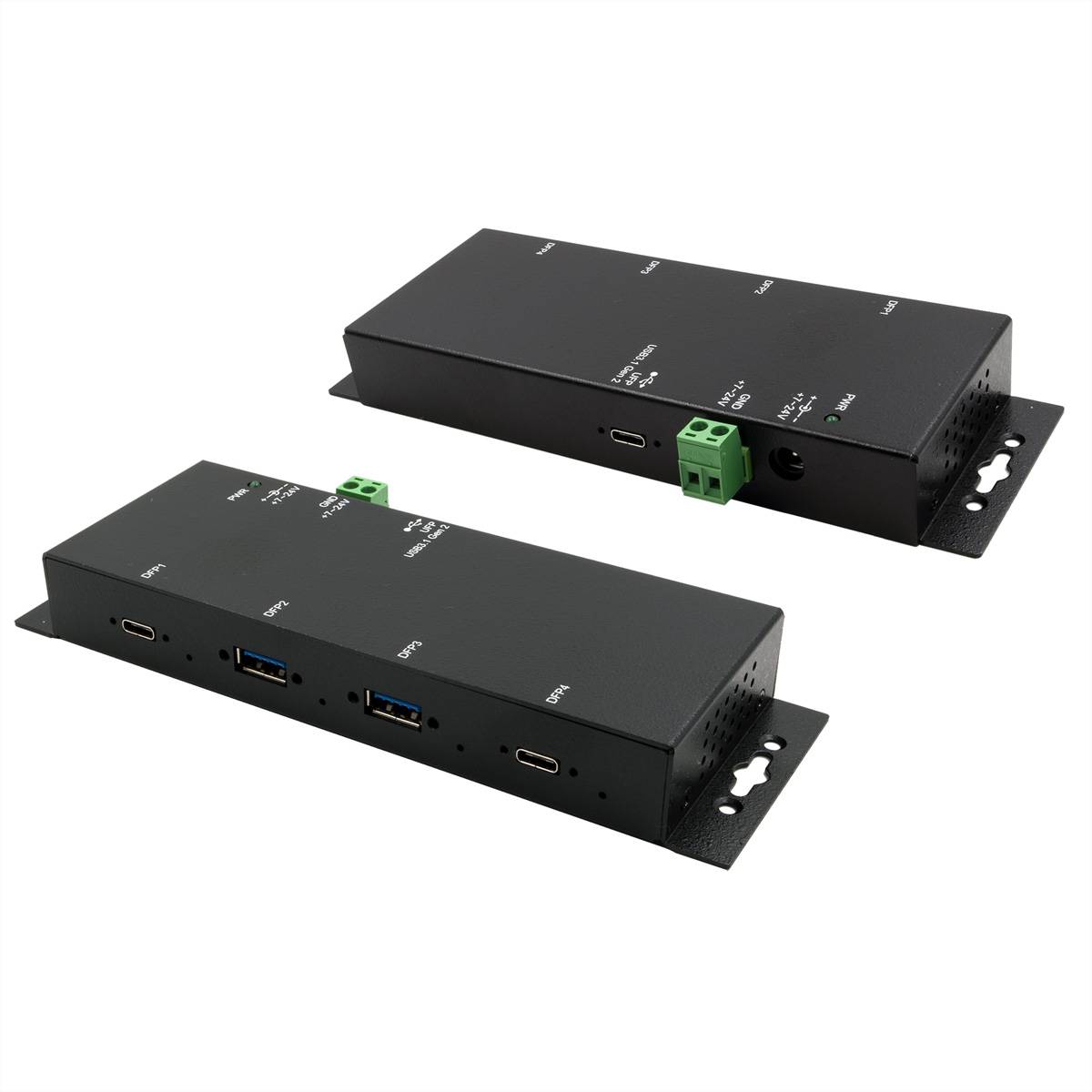 EXSYS EX-1234HMVS 4 Port USB 3.2 Gen2 Hub mit 2x USB-C und 2x USB-A Anschluss