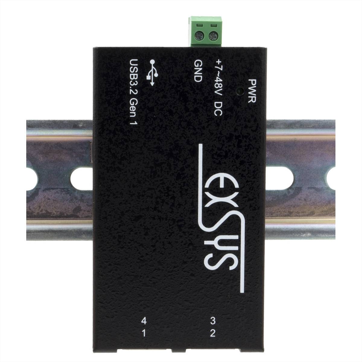 EXSYS EX-1181HMS 4 Port USB 3.2 Gen1 HUB mit15KV ESD Überspannungsschutz