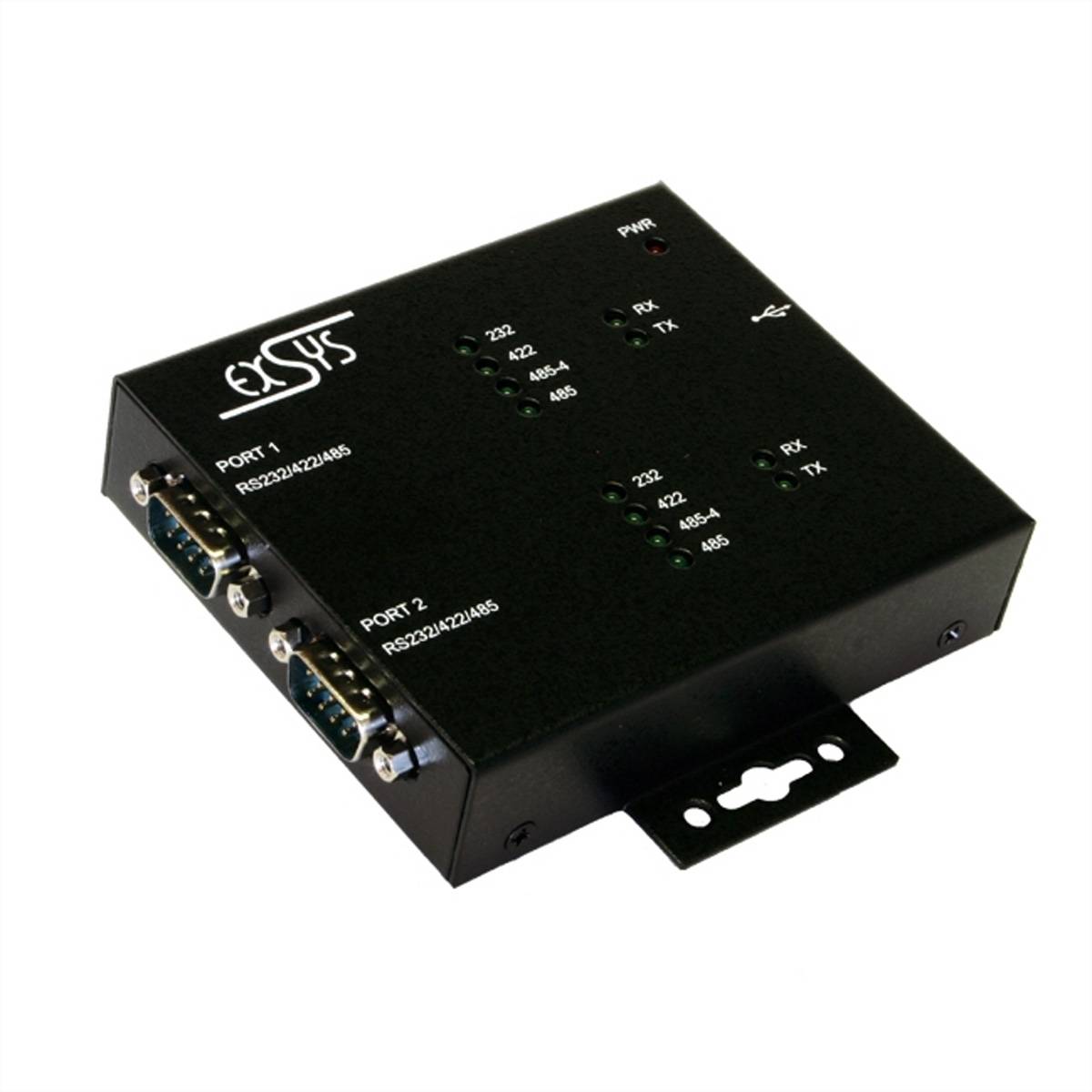 EXSYS EX-1333VIS USB 2.0 zu 2x Seriell RS-232/422/485, Überspannungsschutz & Optische Isolation