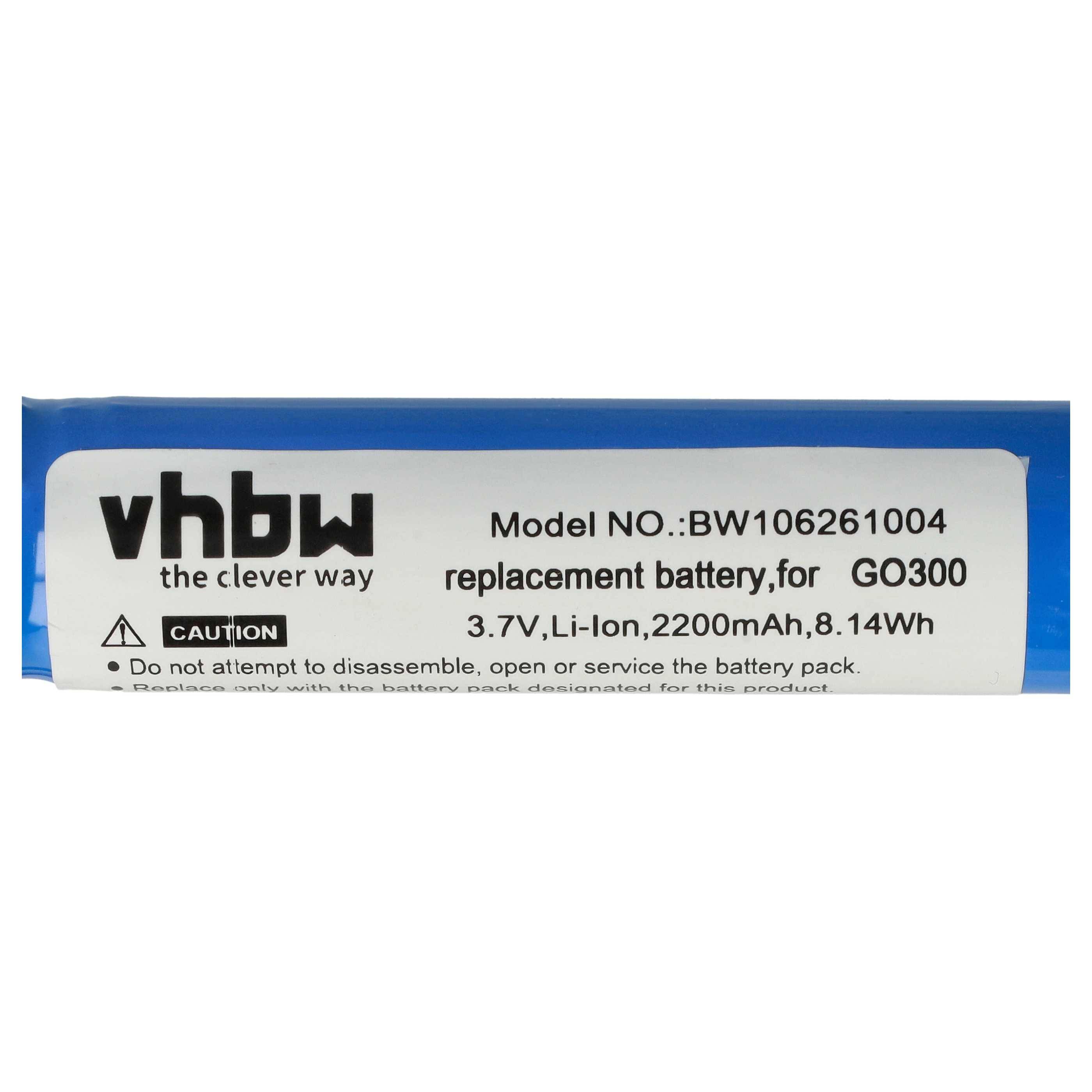 vhbw Akku kompatibel mit TomTom Go 600, 510, 710, 700, Classic, 910, 300, 500, 400 GPS Navigation Navi (2200 mAh, 3,7 V, Li-Ion)
