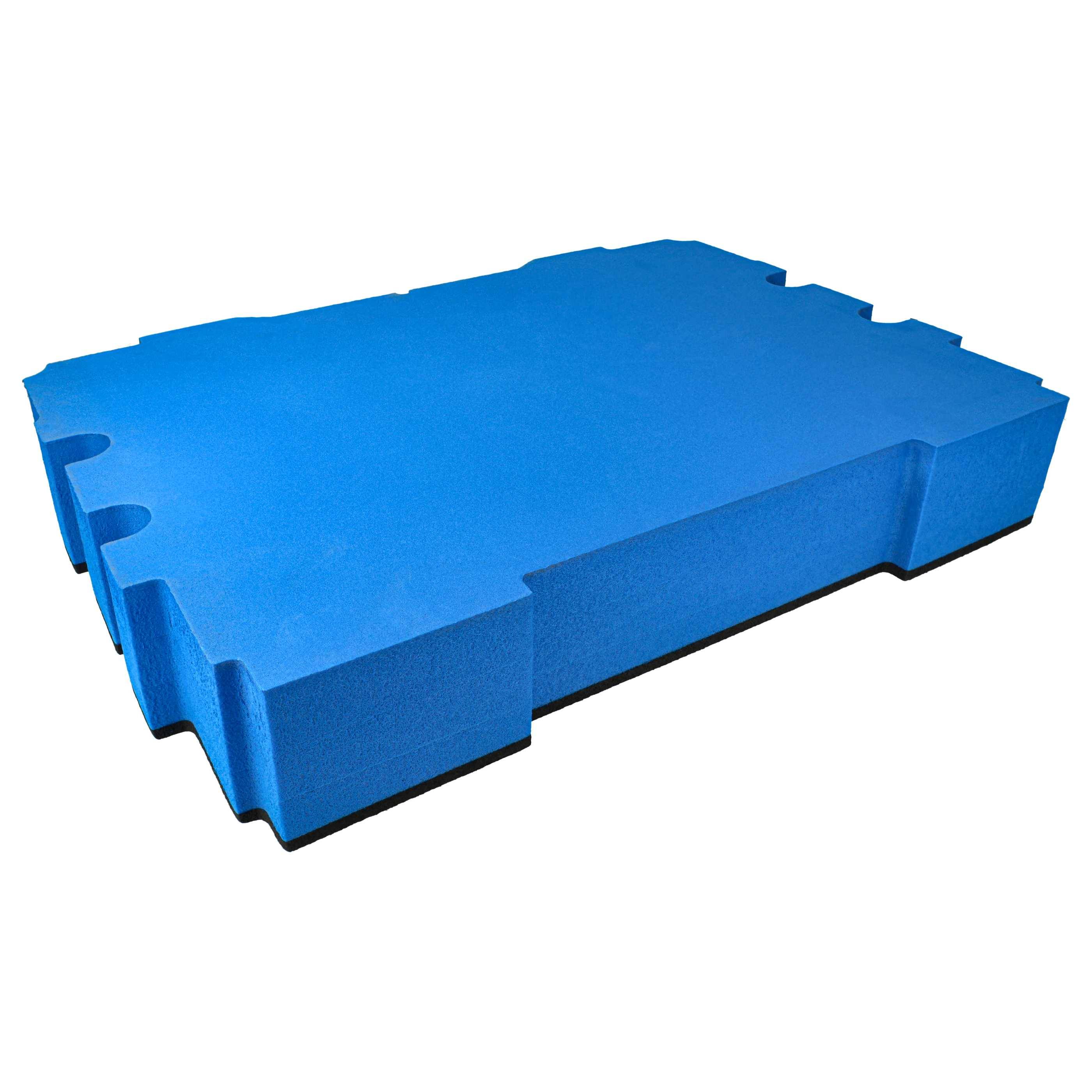 vhbw 2x Schaumstoffeinlage kompatibel mit Festool Systainer T-LOC Werkzeugkoffer - Hartschaum, 61 mm Blau