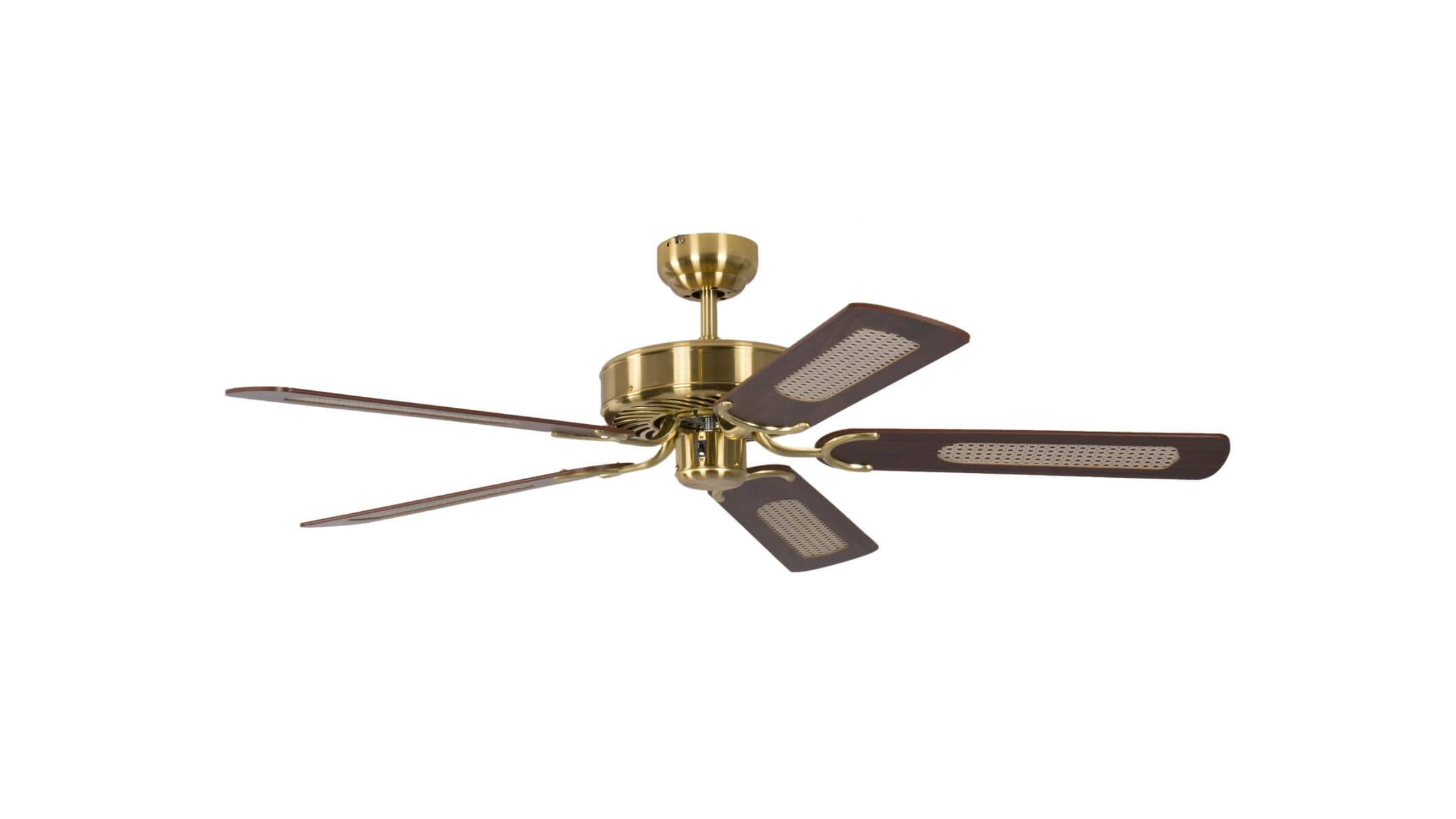 Deckenventilator Potkuri Messing seidenmatt 132 cm