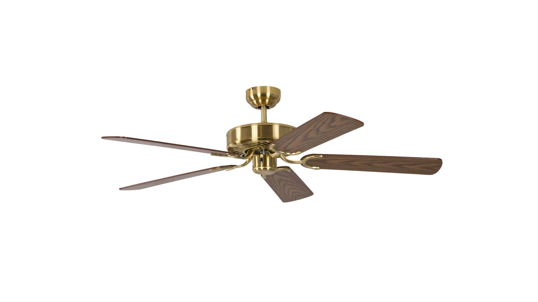 Deckenventilator Potkuri Messing seidenmatt 132 cm