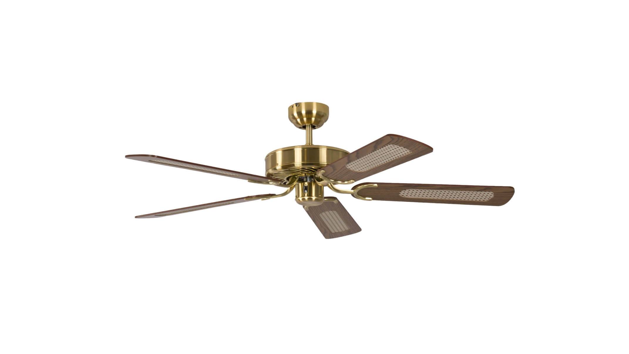 Deckenventilator Potkuri Messing seidenmatt 132 cm