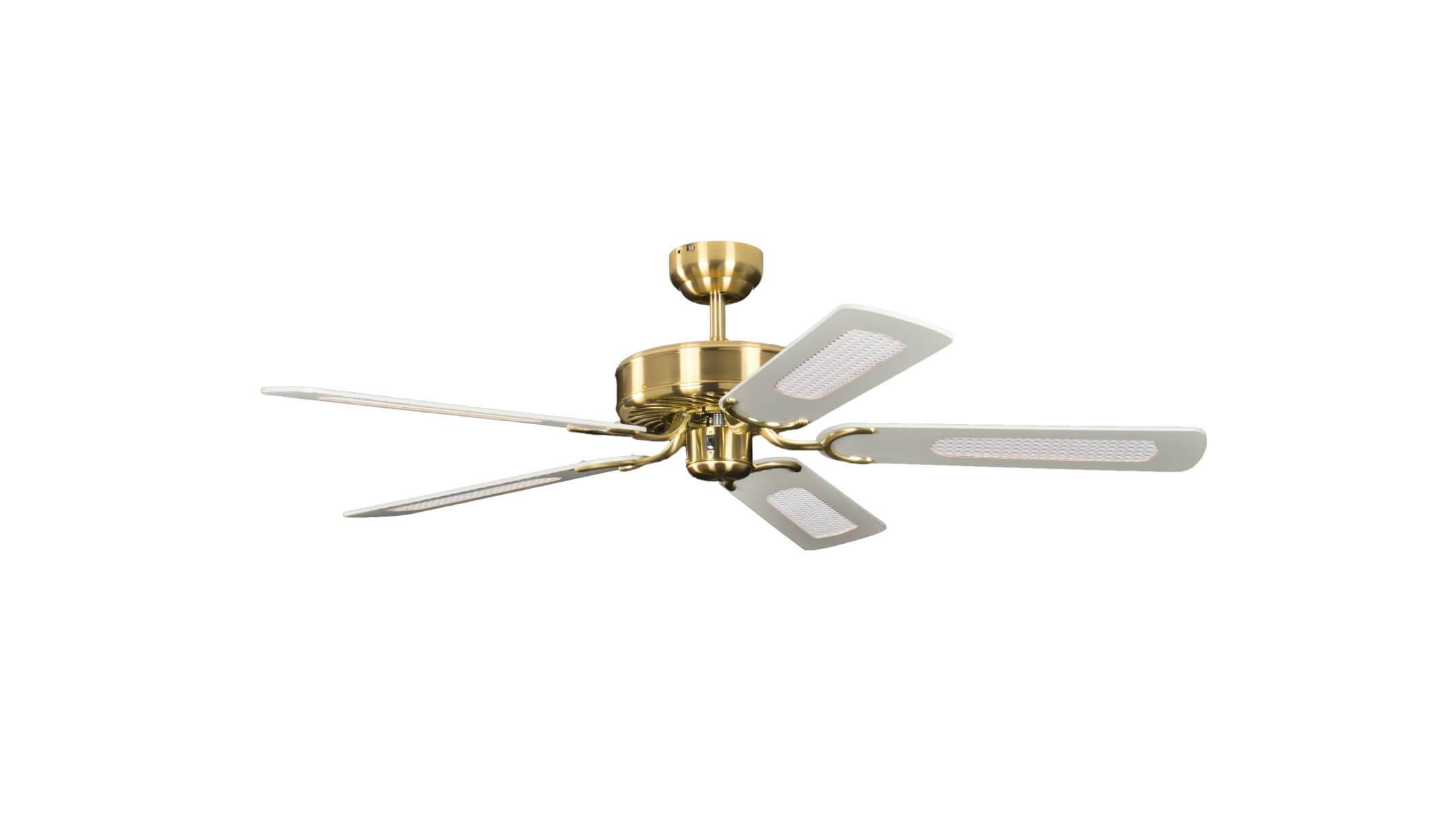 Deckenventilator Potkuri Messing seidenmatt 132 cm