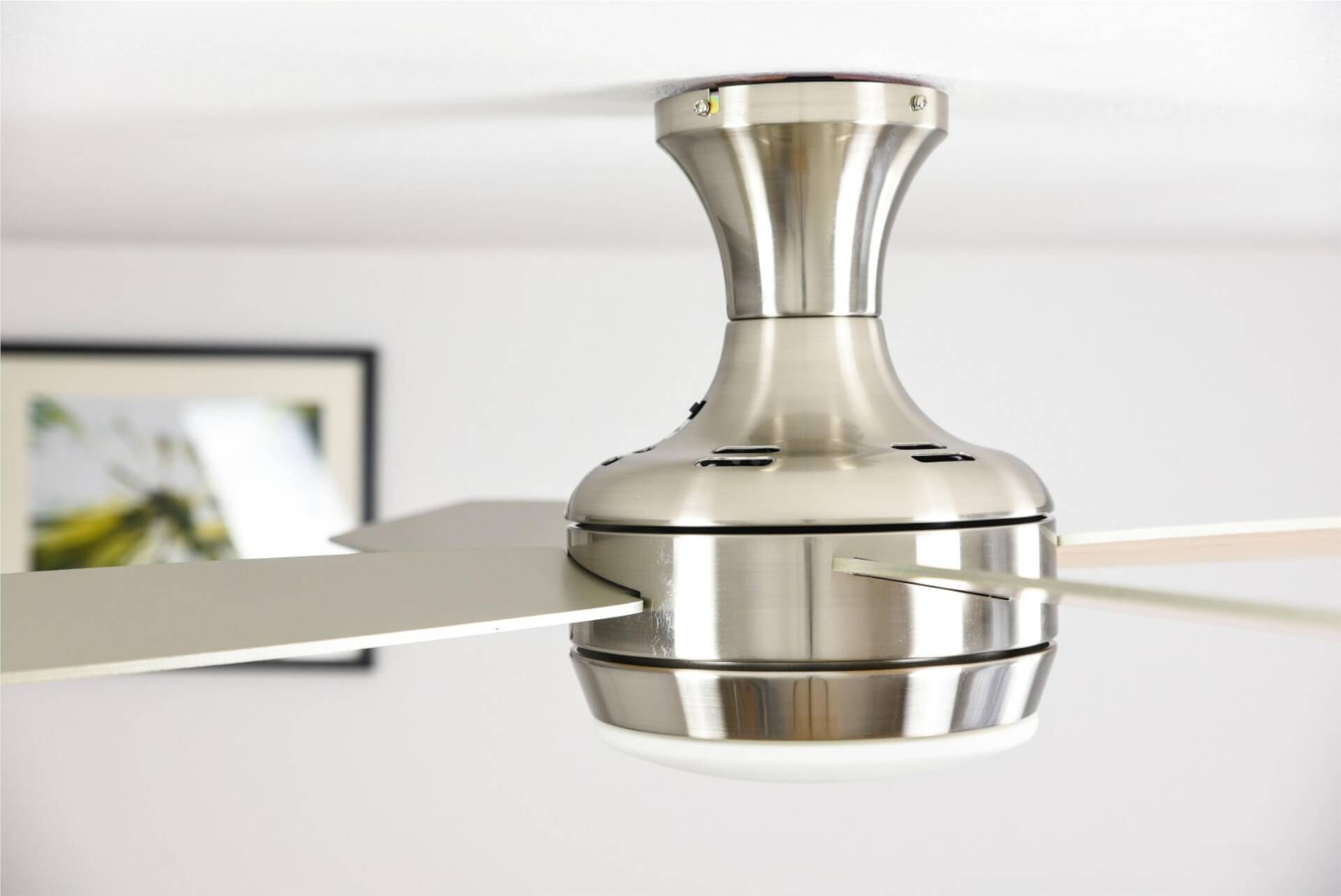 Deckenventilator Saturn Nickel mit Licht & Fernbedienung