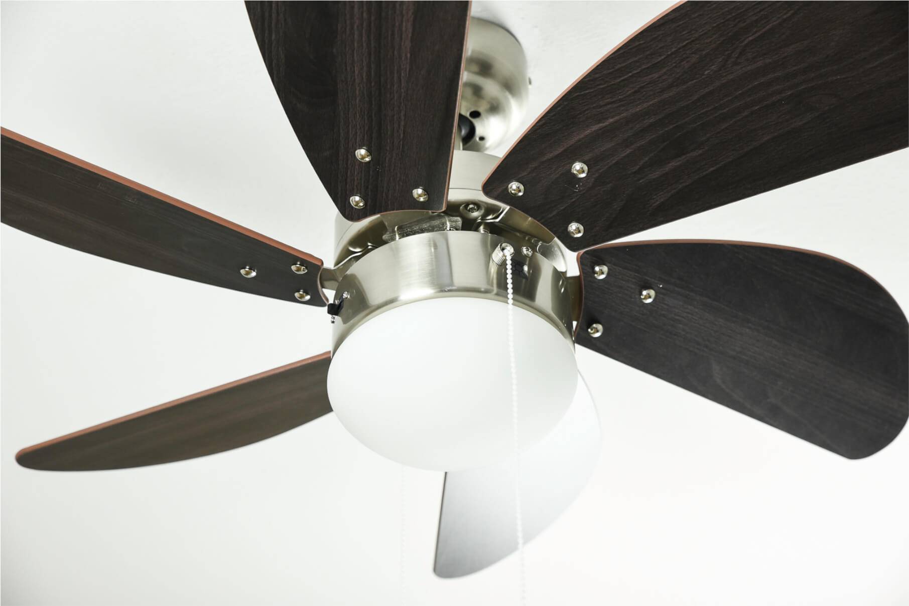 Deckenventilator Turbo Swirl Chrom 76 cm mit Licht