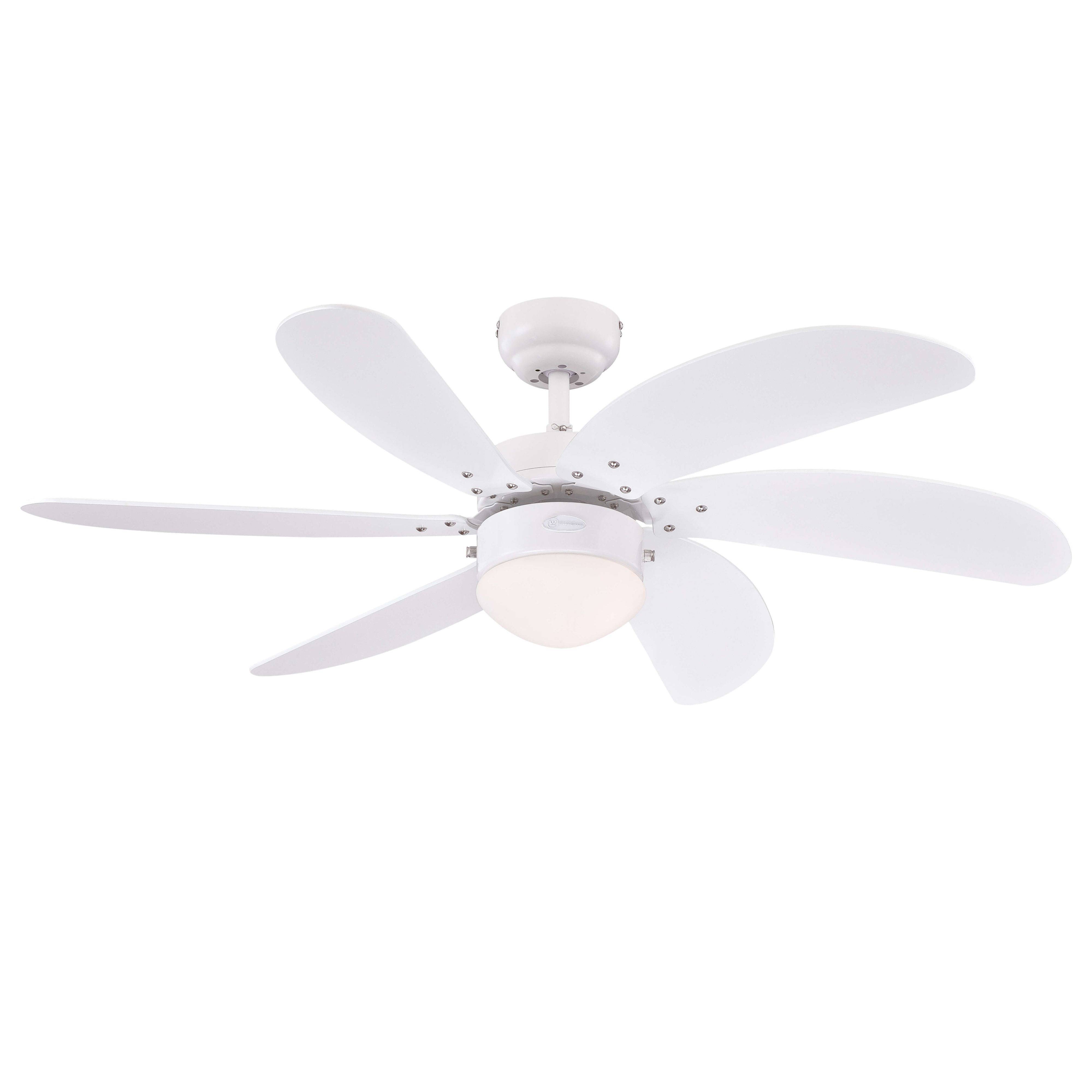Deckenventilator Turbo Swirl Weiß 105 cm mit Licht