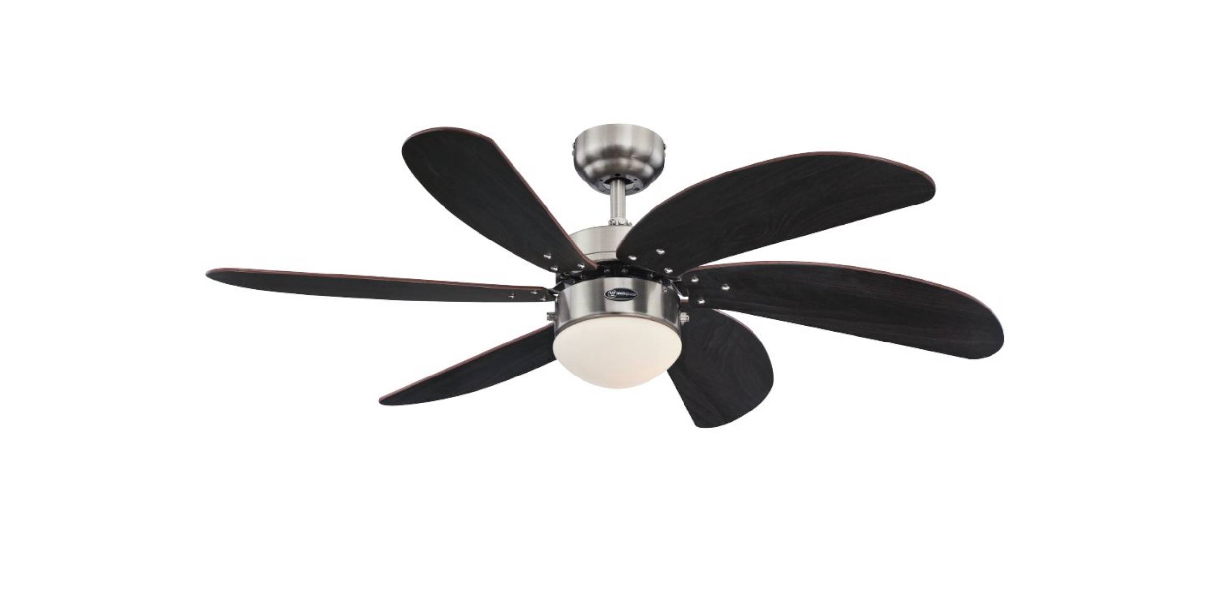 Deckenventilator Turbo Swirl Chrom 105 cm mit Licht