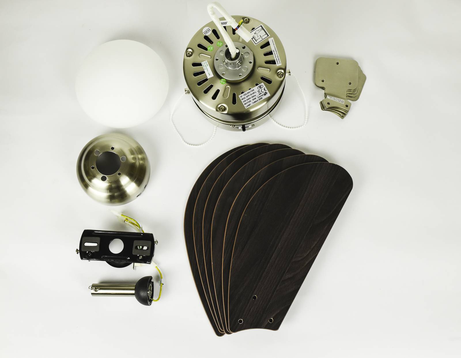 Deckenventilator Turbo Swirl Chrom 105 cm mit Licht