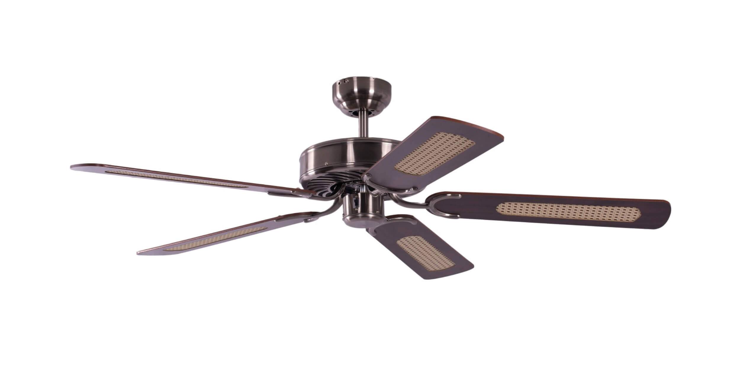 Deckenventilator Potkuri gealtertes Silber 132 cm