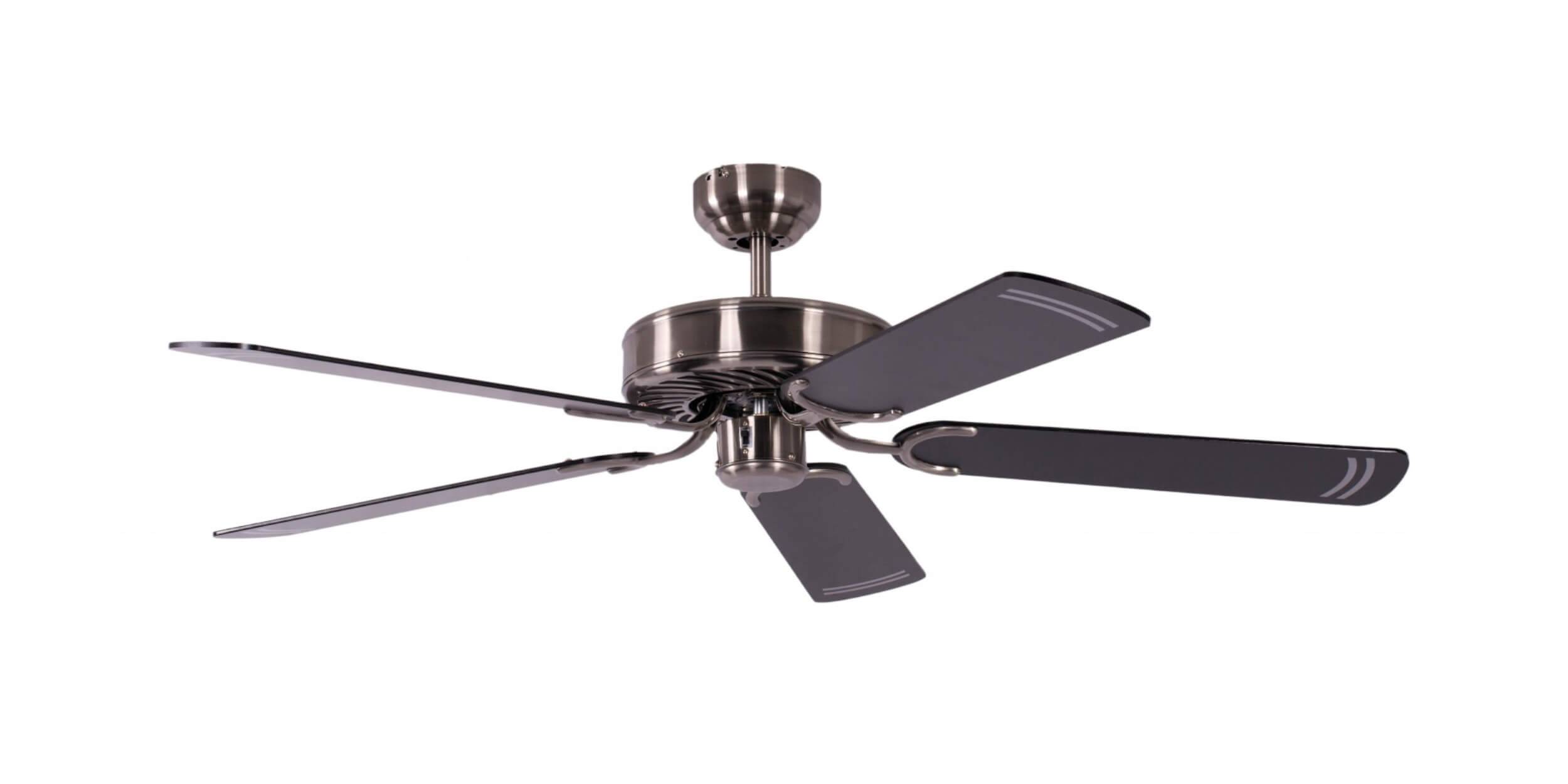 Deckenventilator Potkuri gealtertes Silber 132 cm