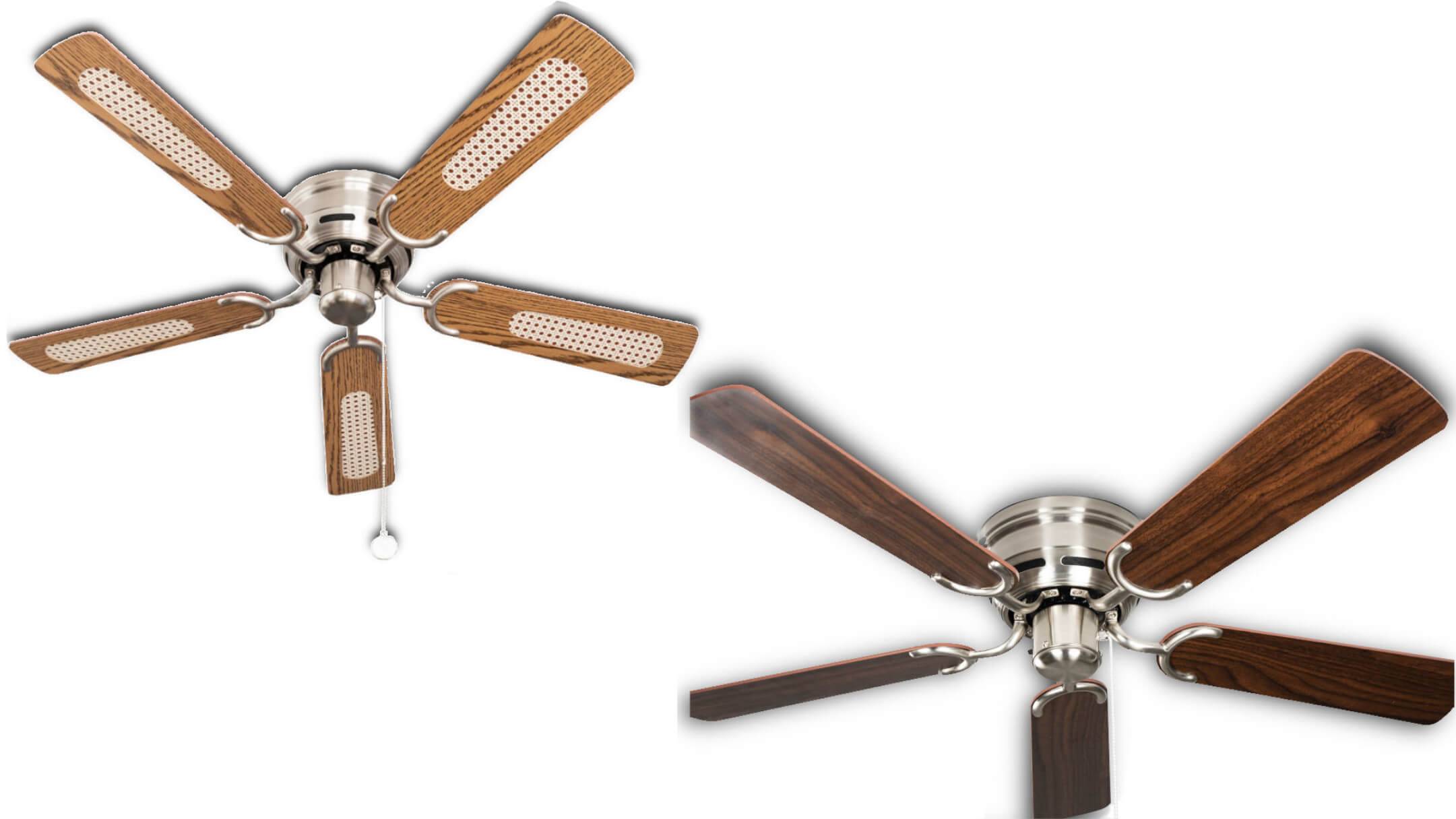 Deckenventilator Kisa Deluxe BN Eiche / Walnuss