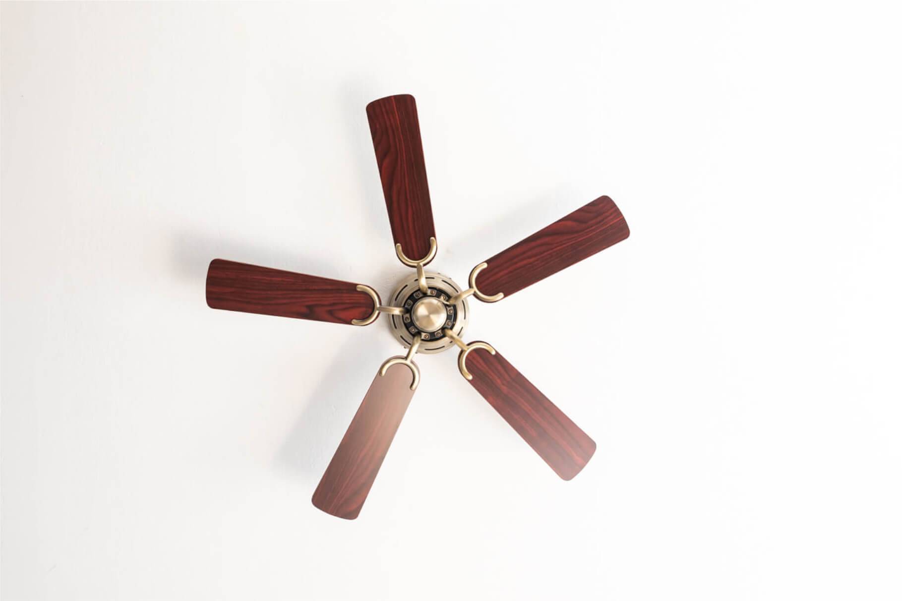 Deckenventilator Kisa Deluxe MA Rosenholz / Walnuss
