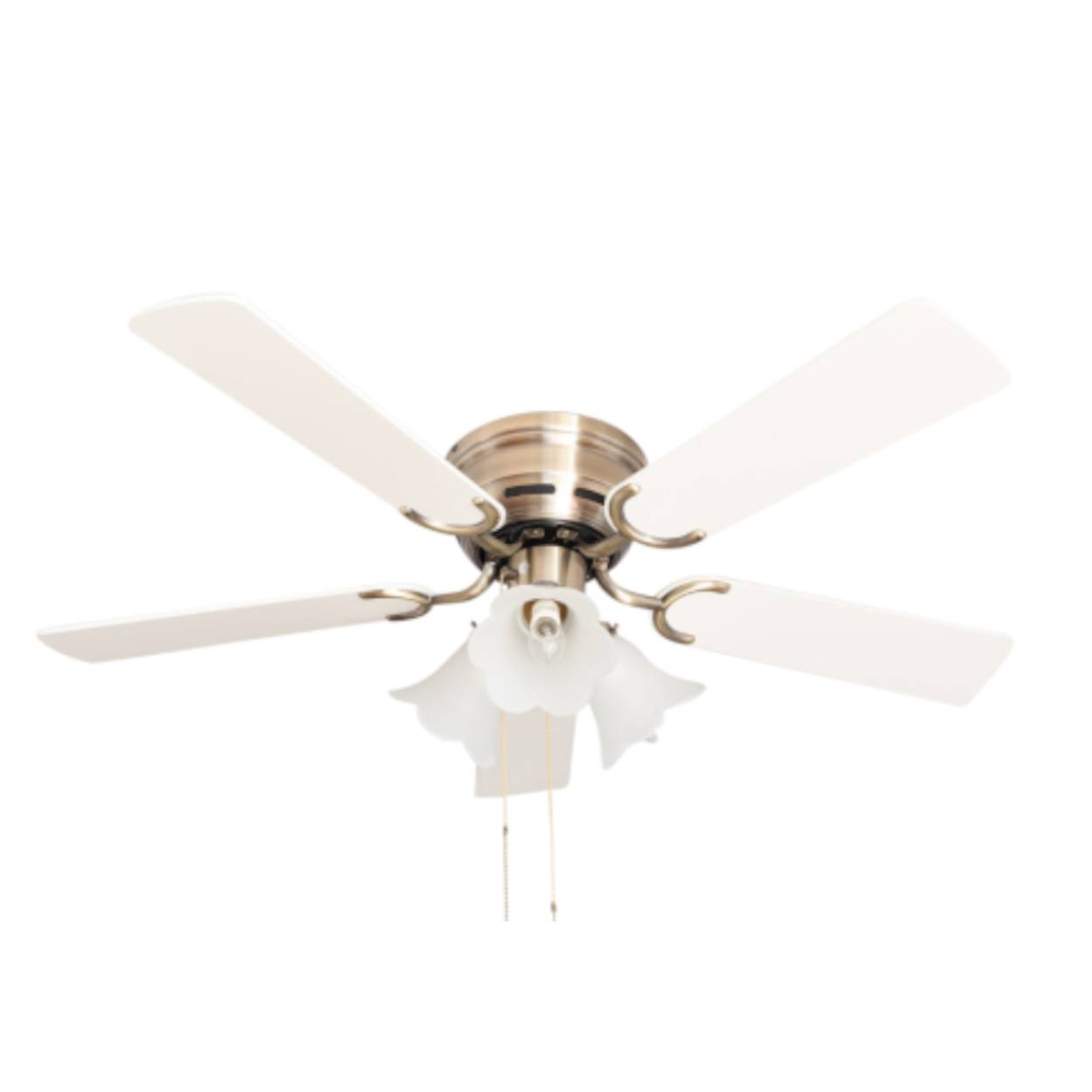 Deckenventilator Kisa Deluxe MA Weiß / Ahorn mit Licht