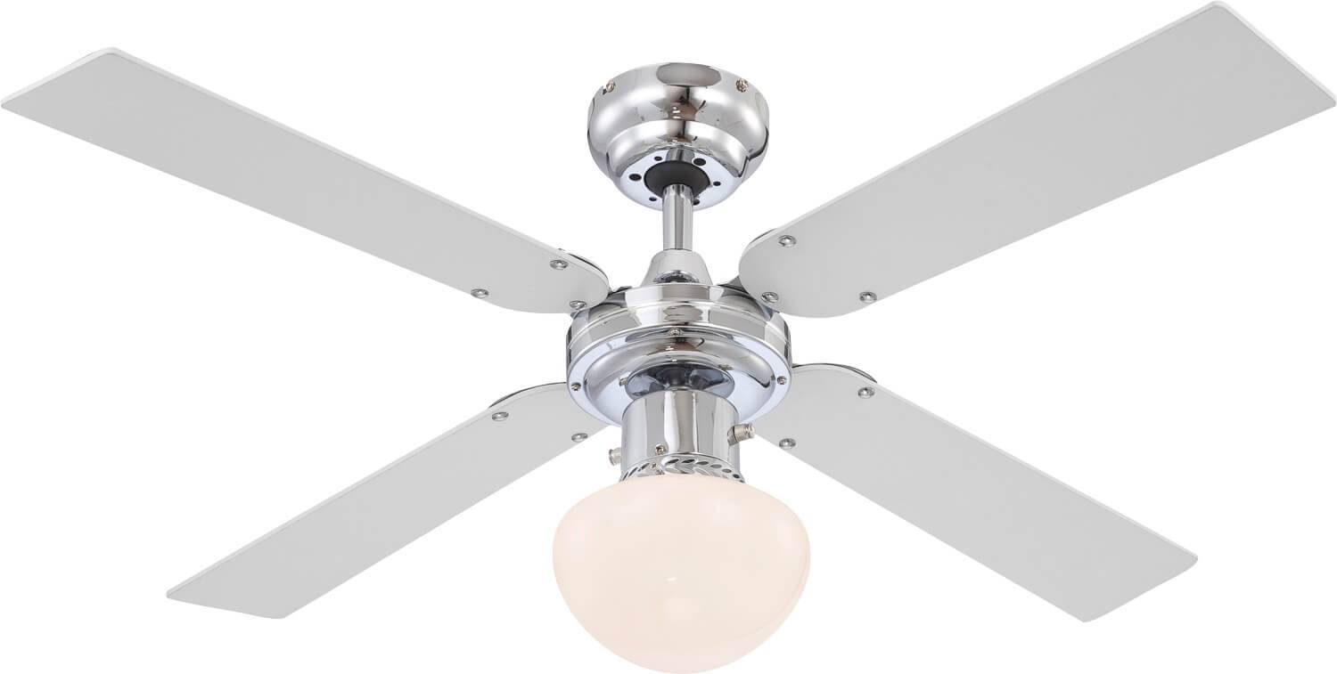 Deckenventilator Champion Silber 105 cm mit Licht