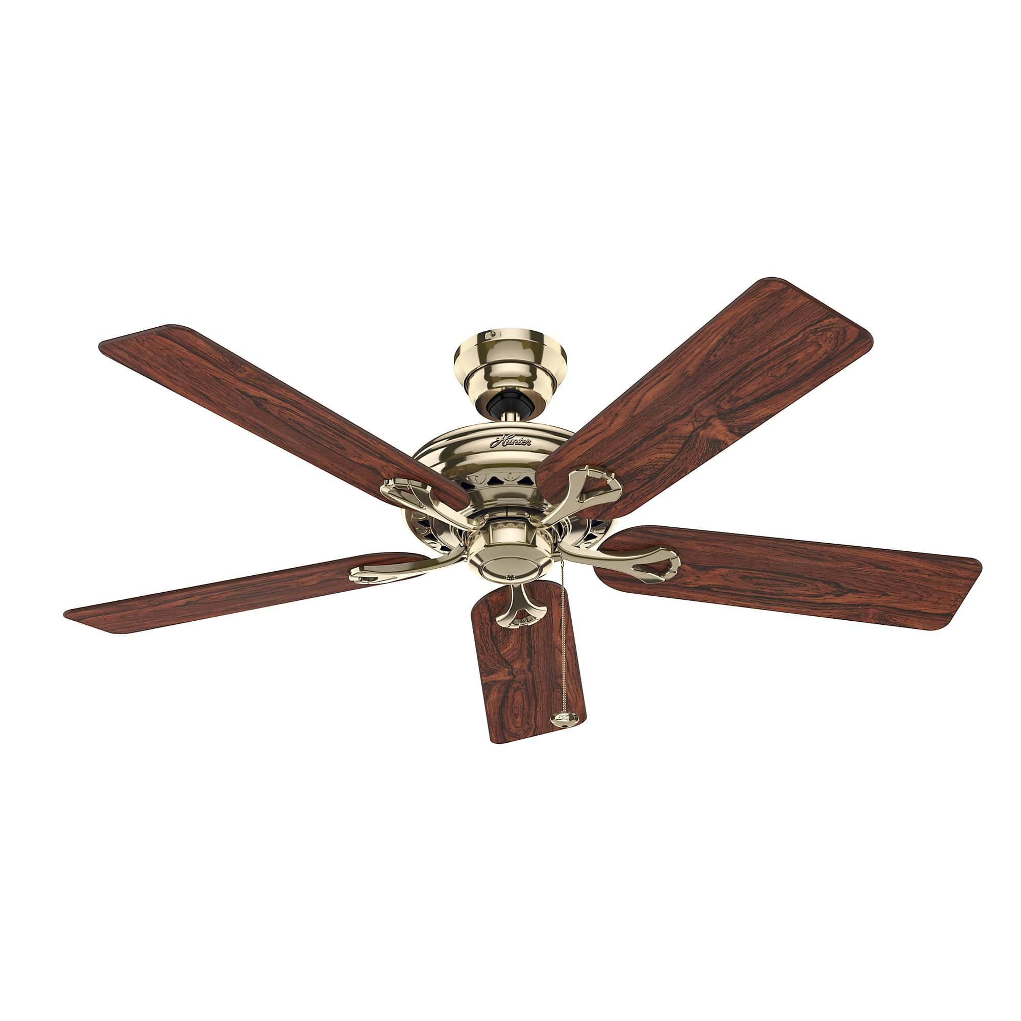 Deckenventilator Savoy Messing poliert