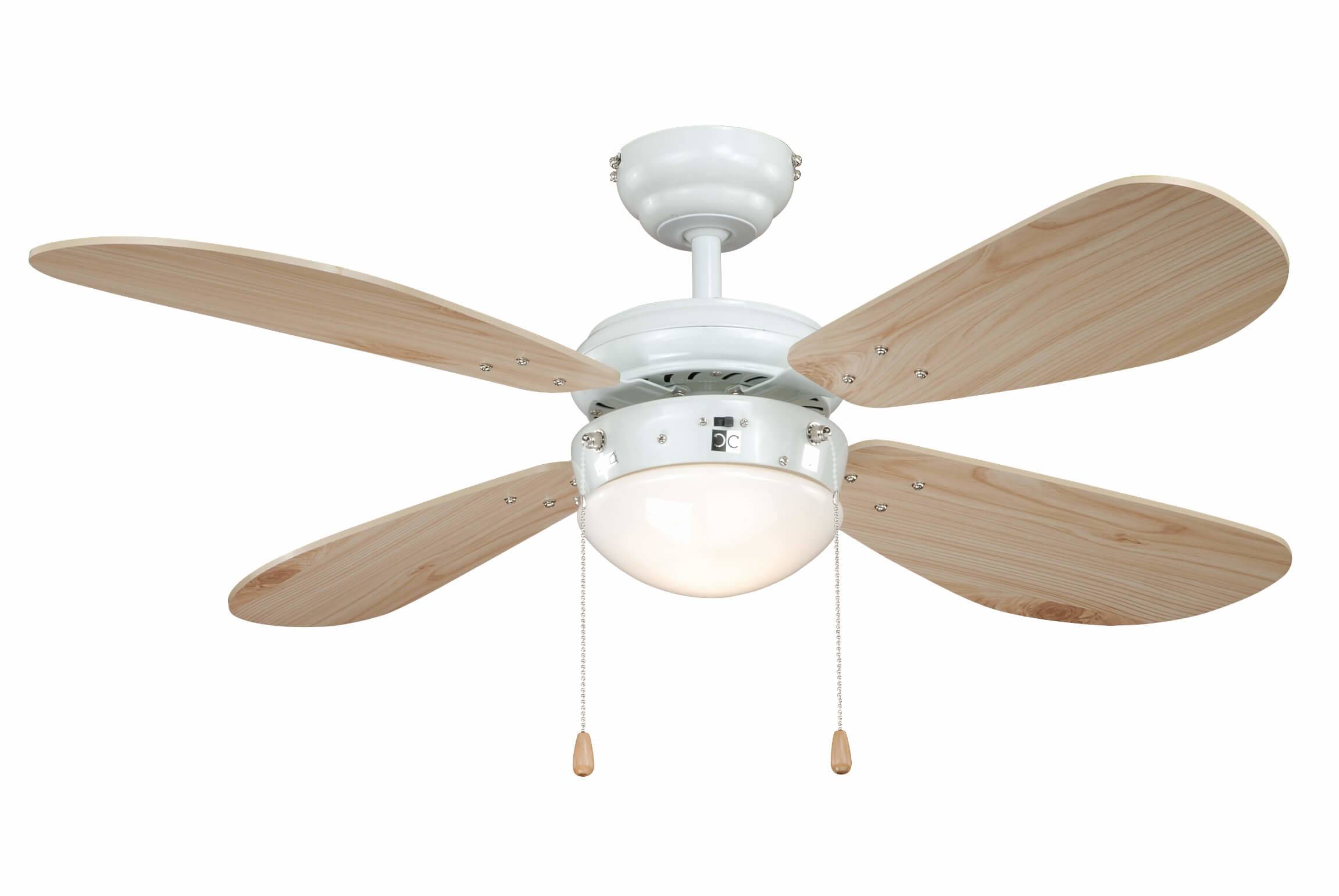 Deckenventilator Classic 105 cm Weiß / Kiefer