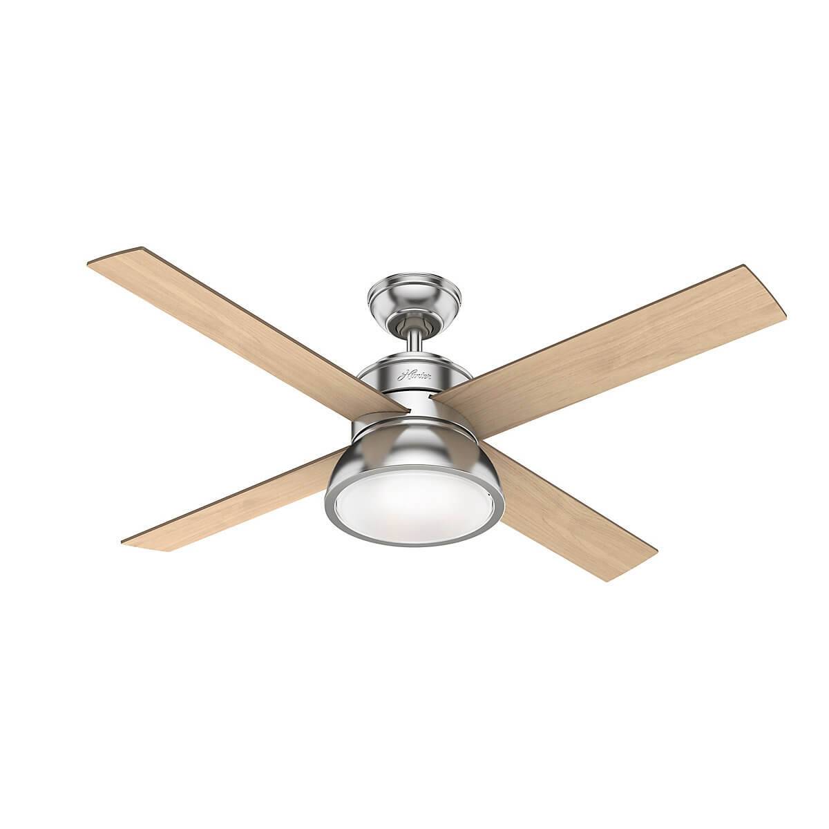 Deckenventilator Loki Nickel mit Licht & Fernbedienung
