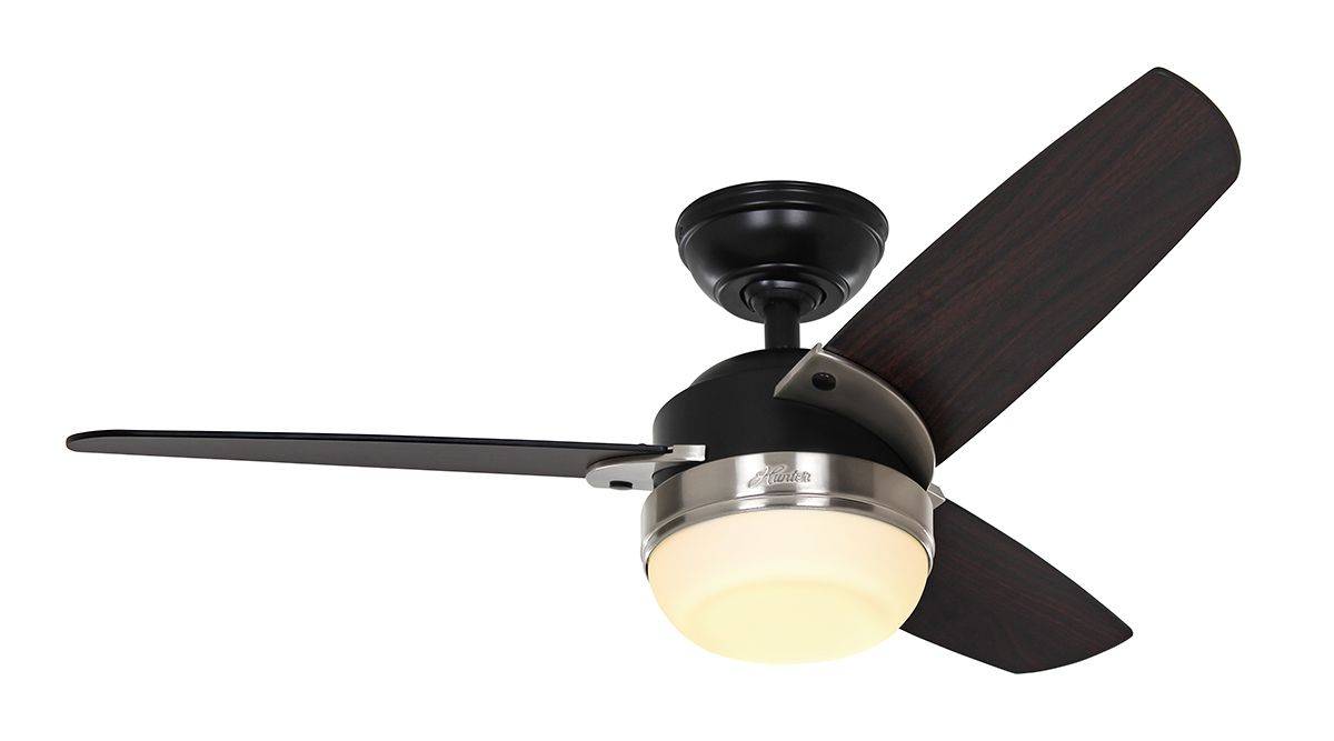 Deckenventilator Hunter Nova 107 Schwarz mit Licht