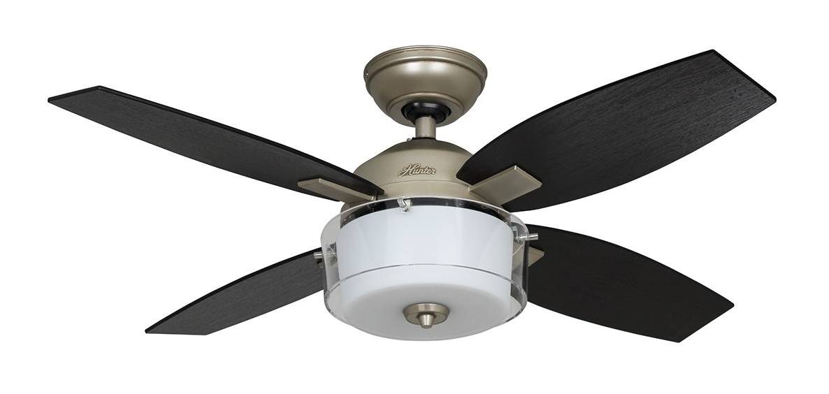Deckenventilator Central Park Zinn mit Licht