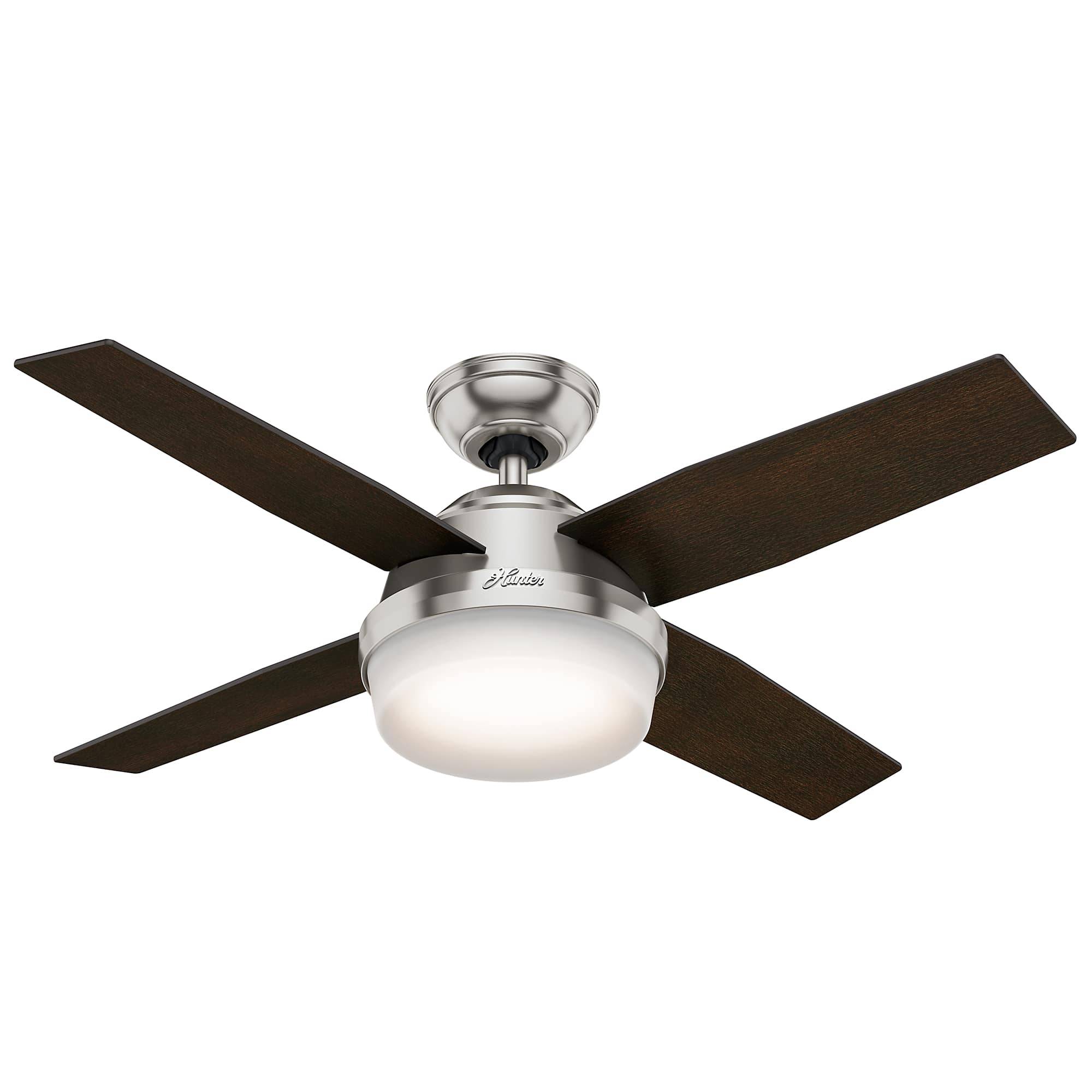 Deckenventilator Dante Nickel mit Licht & Fernbedienung