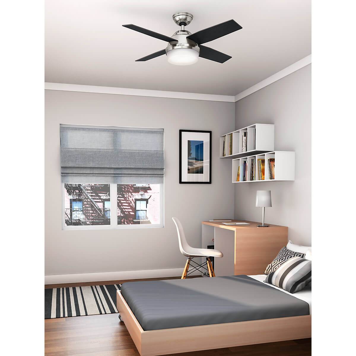 Deckenventilator Dante Nickel mit Licht & Fernbedienung
