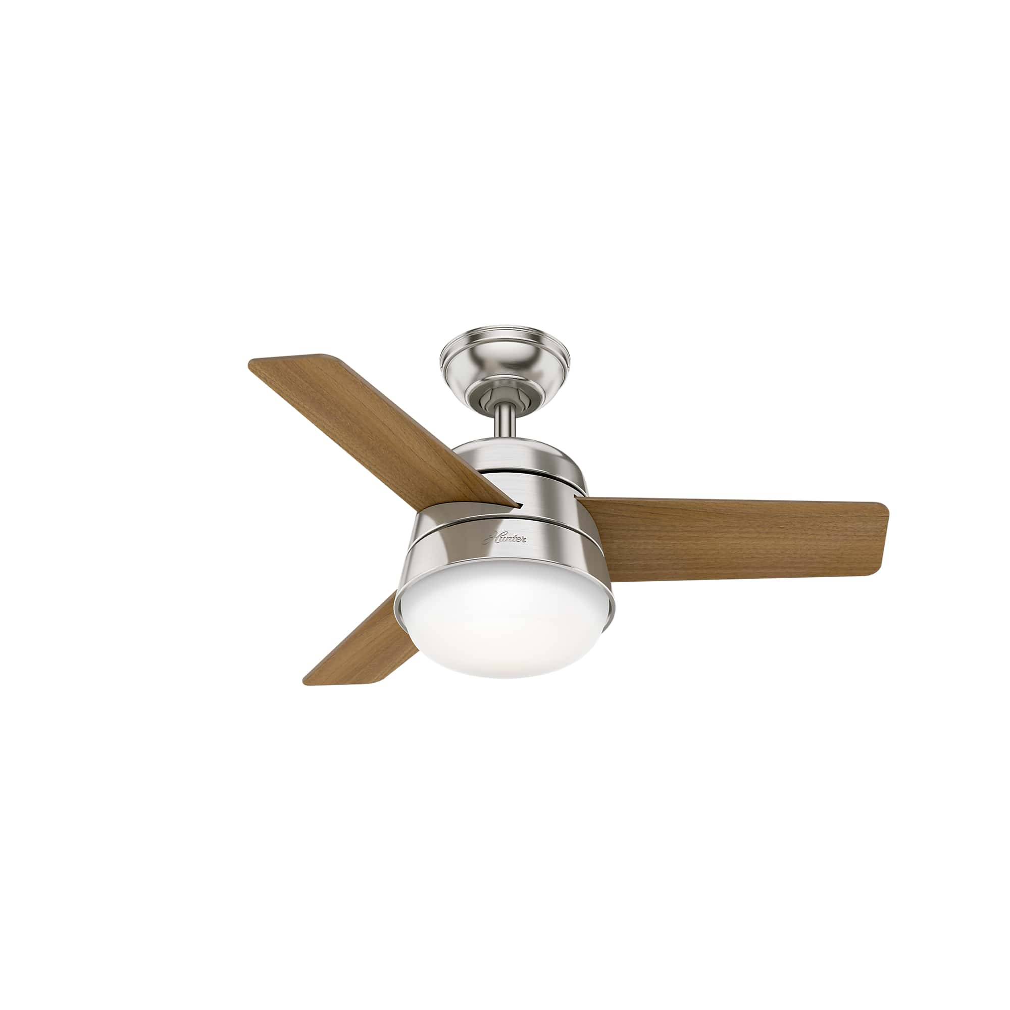 Deckenventilator Finley S Nickel mit Licht & Fernbedienung
