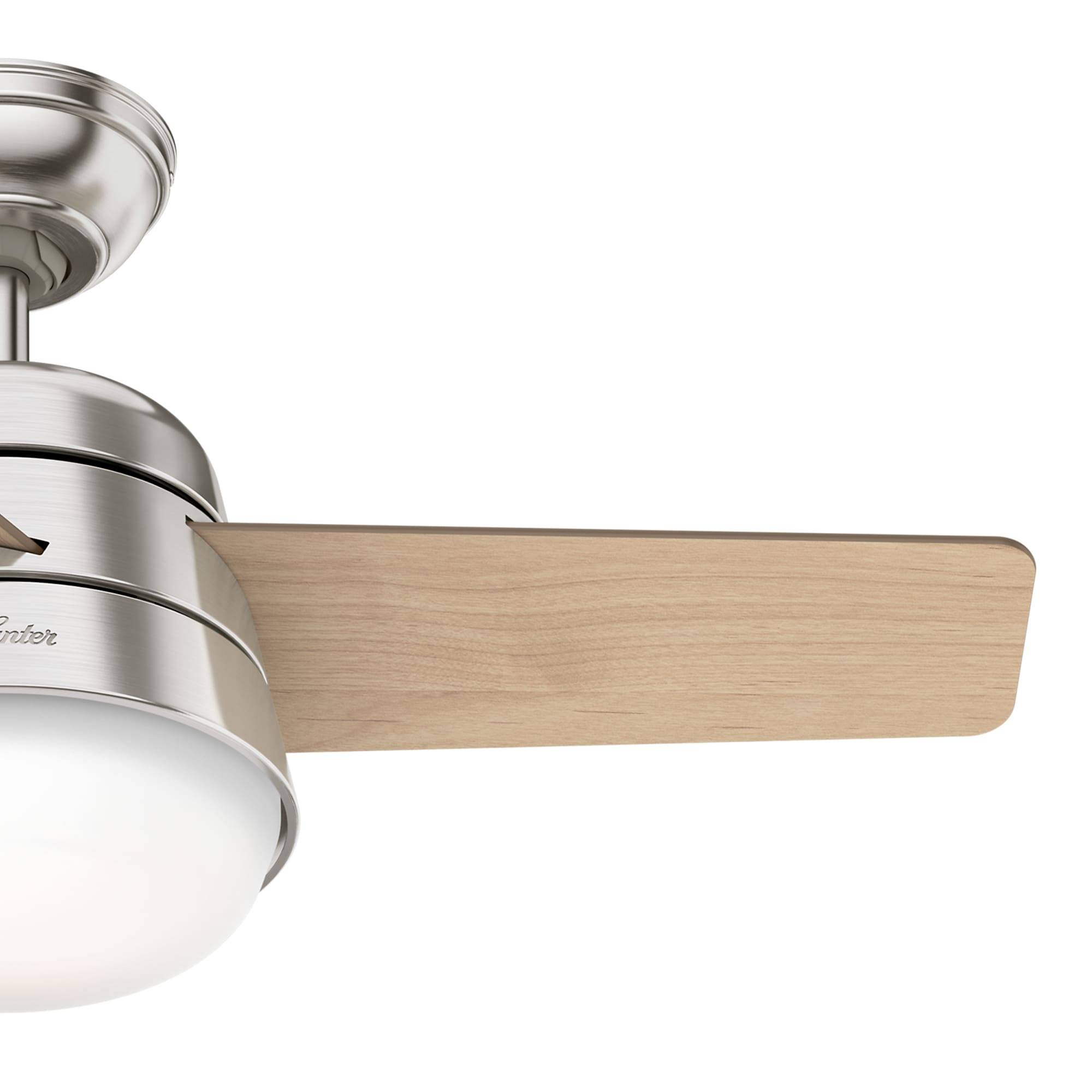 Deckenventilator Finley S Nickel mit Licht & Fernbedienung
