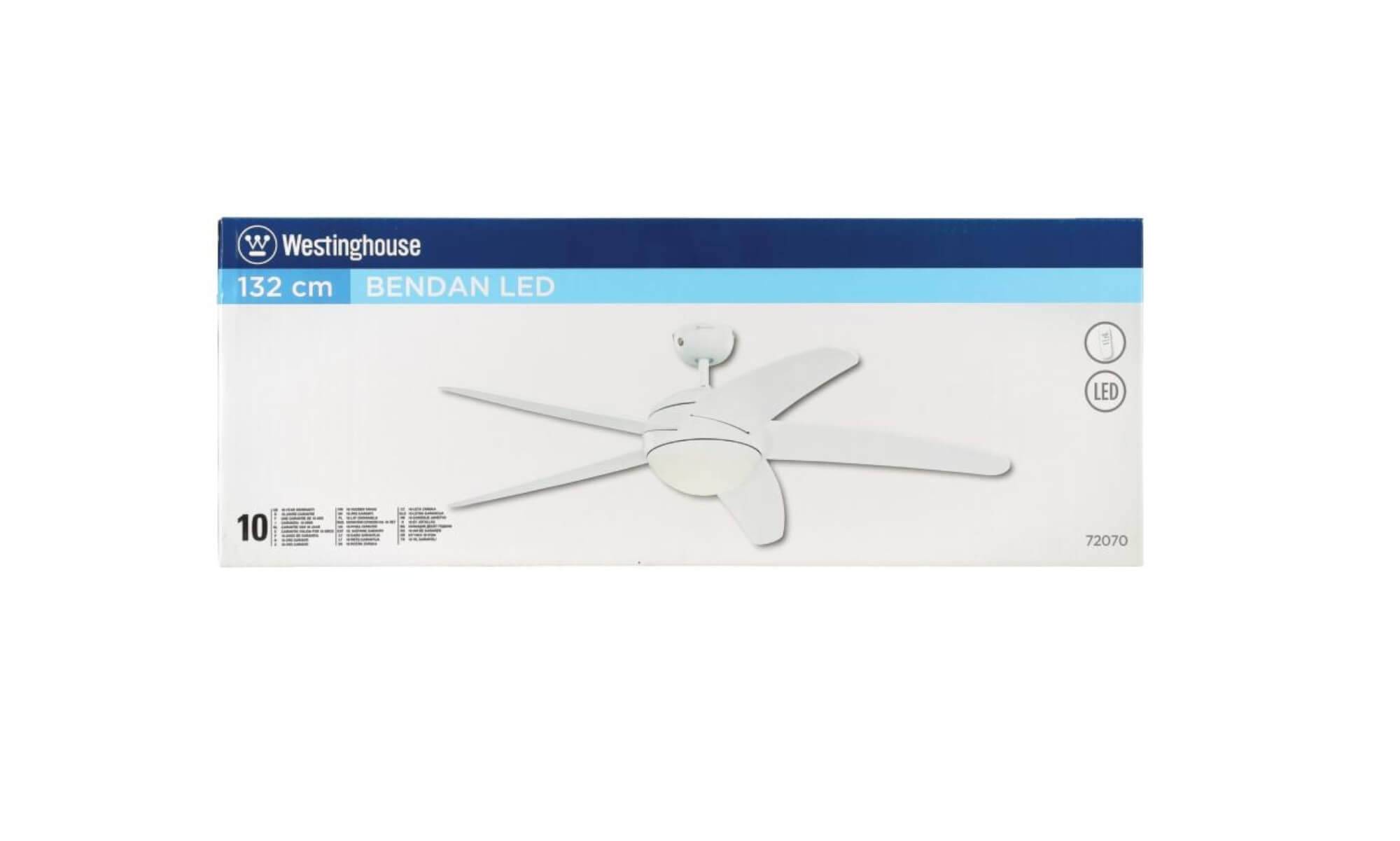 Deckenventilator Bendan LED Weiß mit Fernbedienung