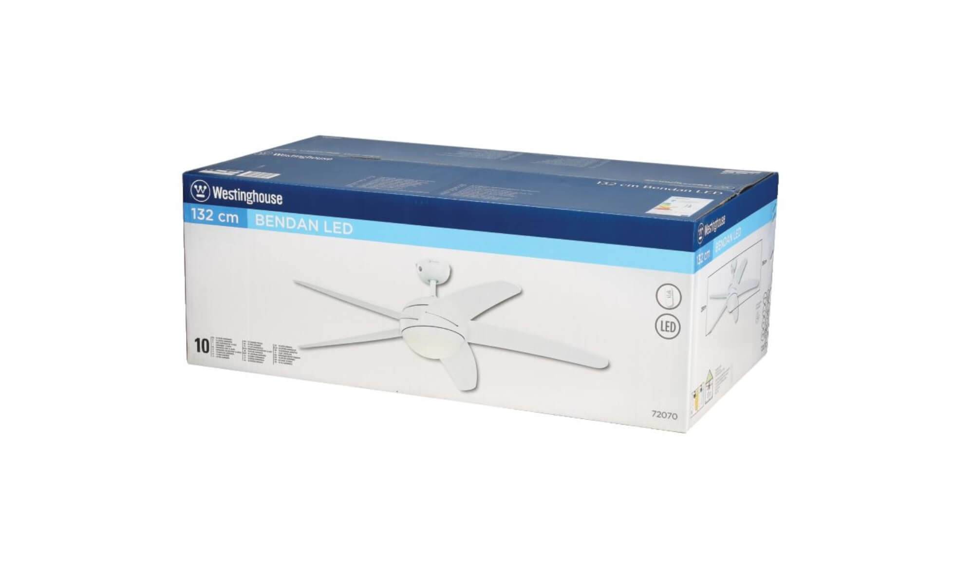 Deckenventilator Bendan LED Weiß mit Fernbedienung