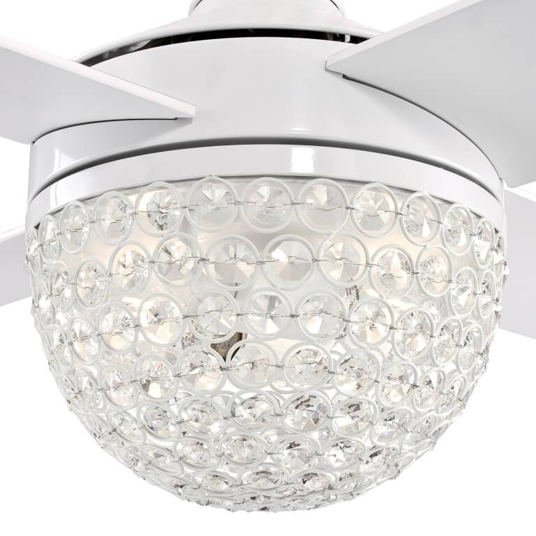 Deckenventilator Kelcie Weiß 132 cm mit Licht