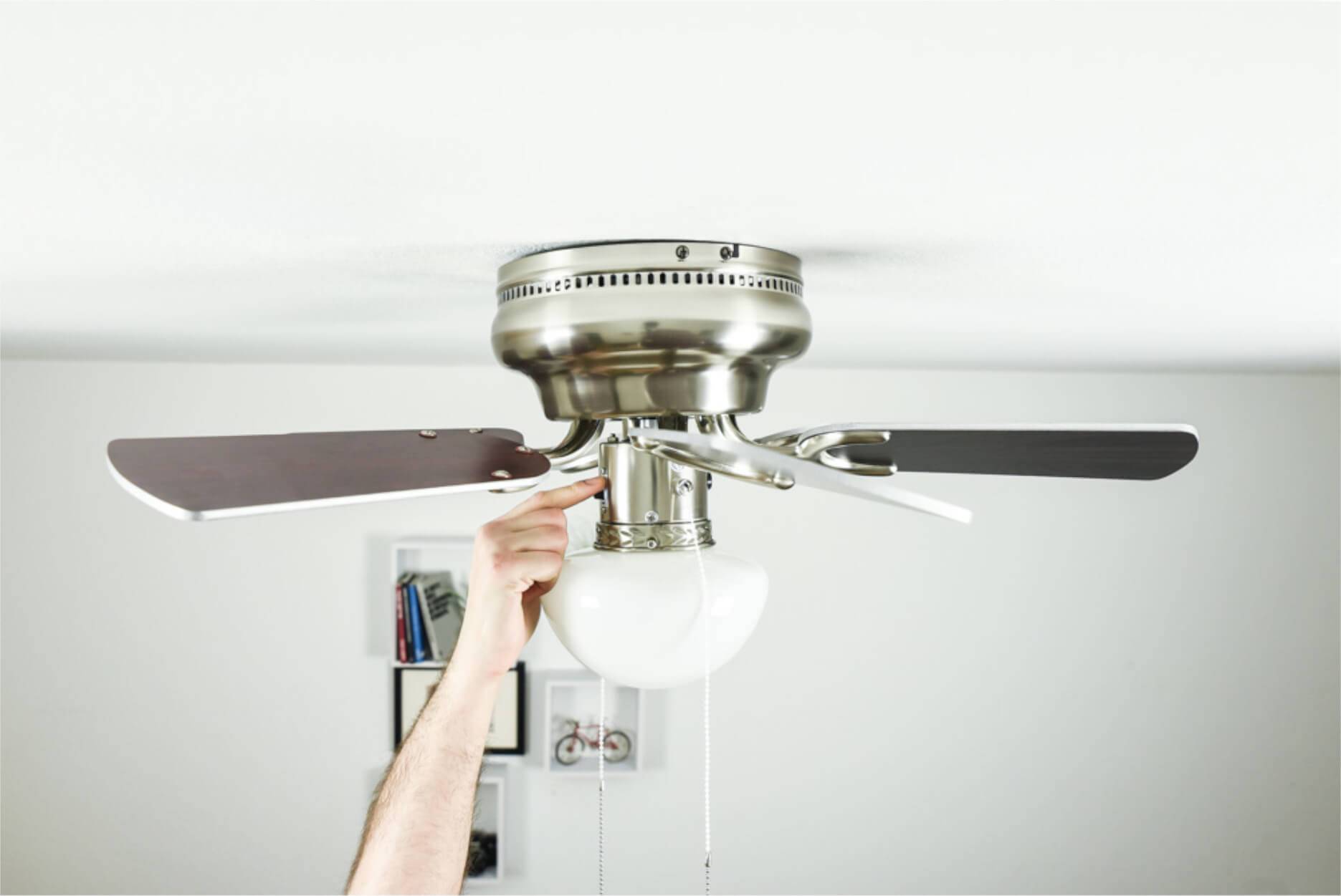 Deckenventilator Petite Nickel 76 cm mit Licht