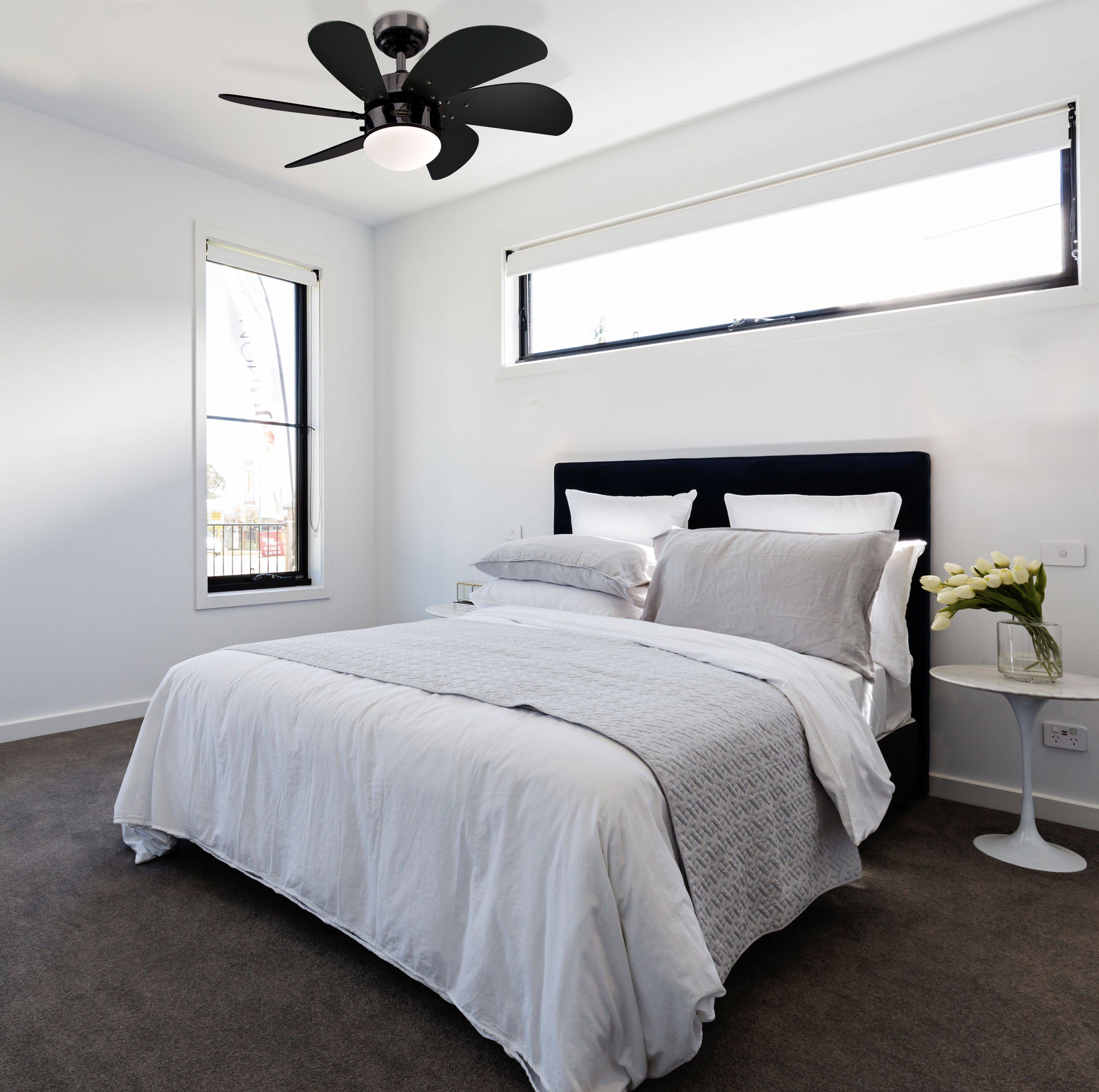 Deckenventilator Turbo Swirl Gun Metal 76 cm mit Licht