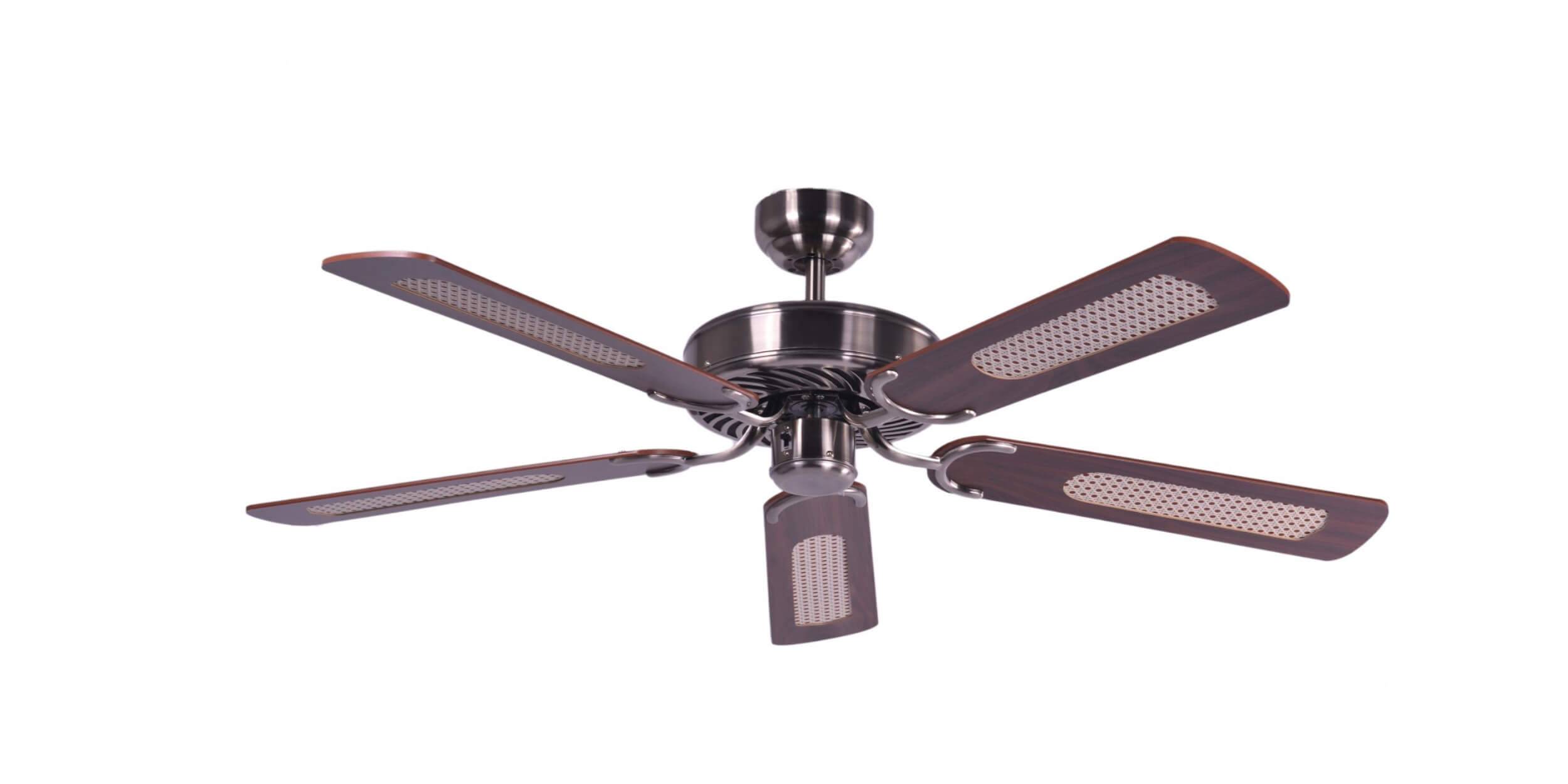 Deckenventilator Potkuri gealtertes Silber 132 cm