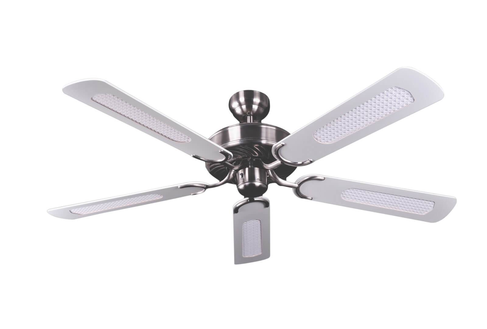 Deckenventilator Potkuri gealtertes Silber 132 cm