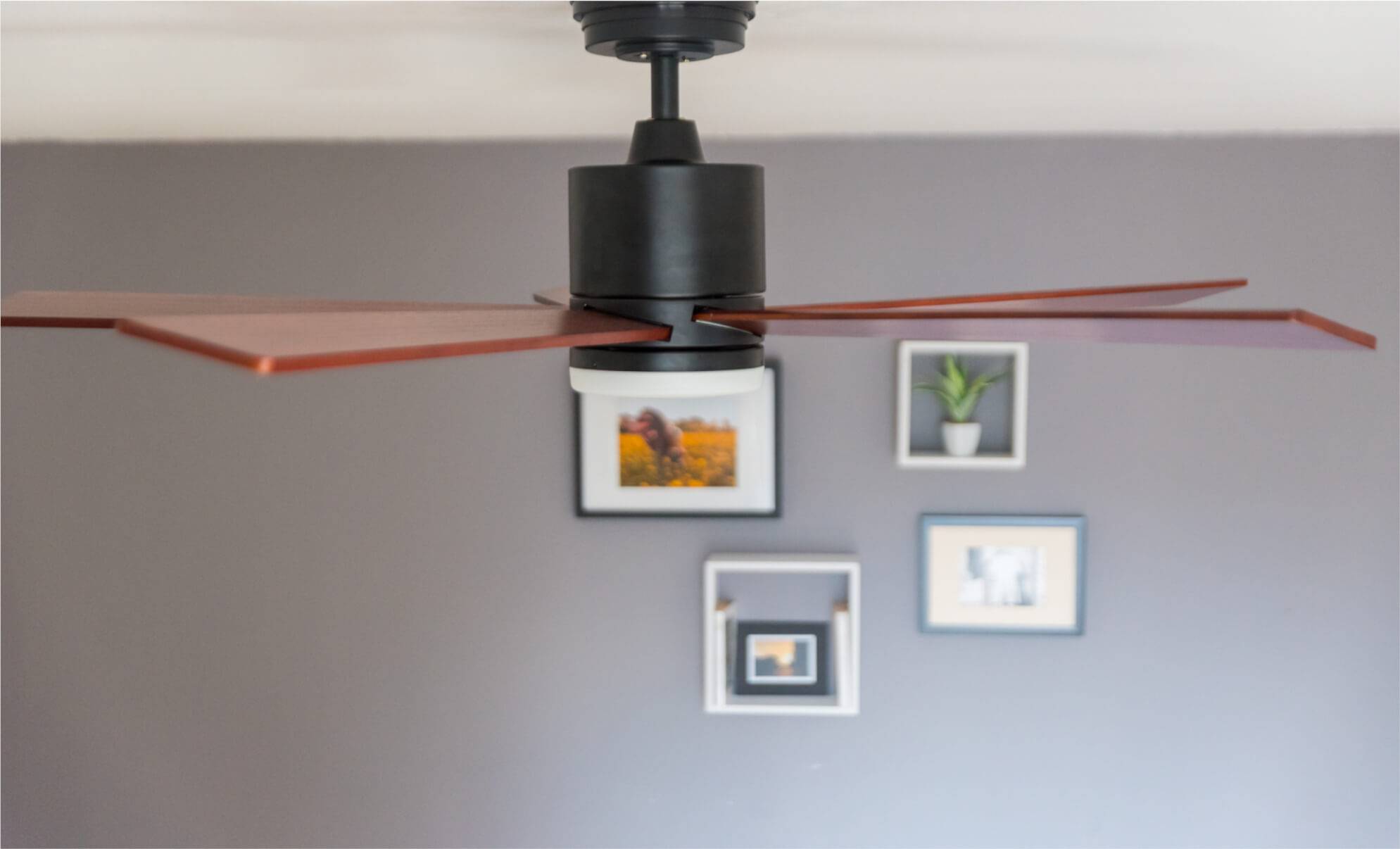 DC Deckenventilator Tibu Schwarz 132 mit LED