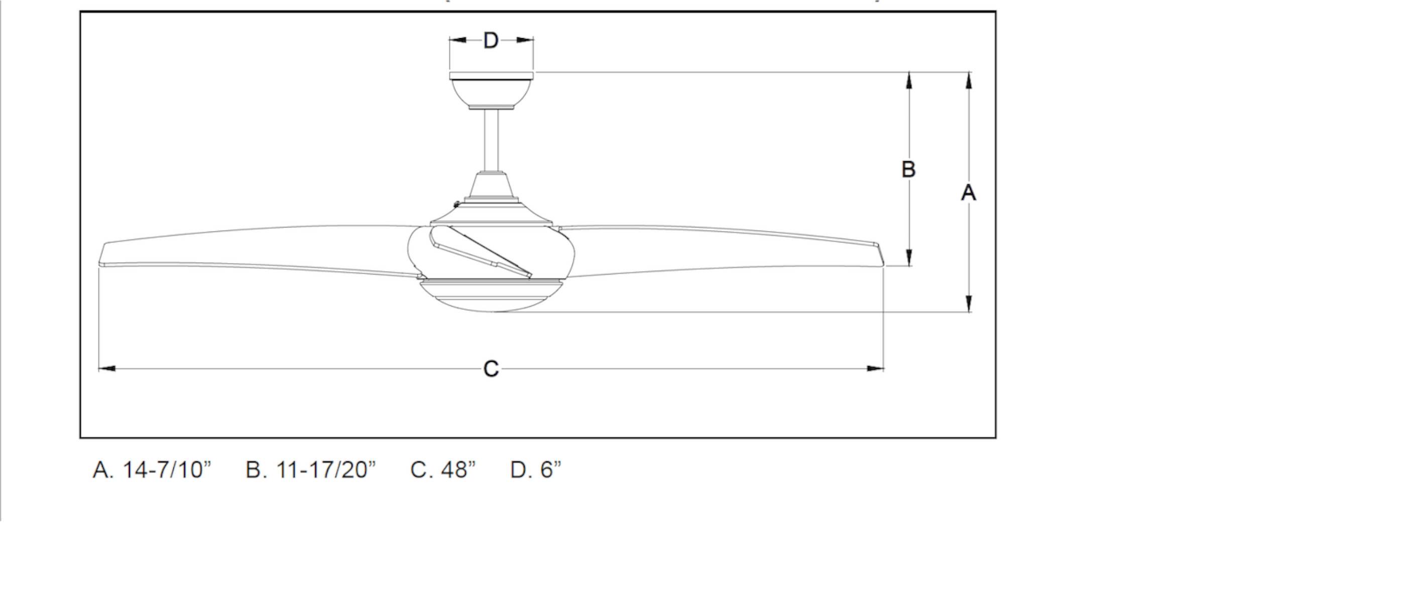 Deckenventilator Borealis Pinie mit LED Leuchte