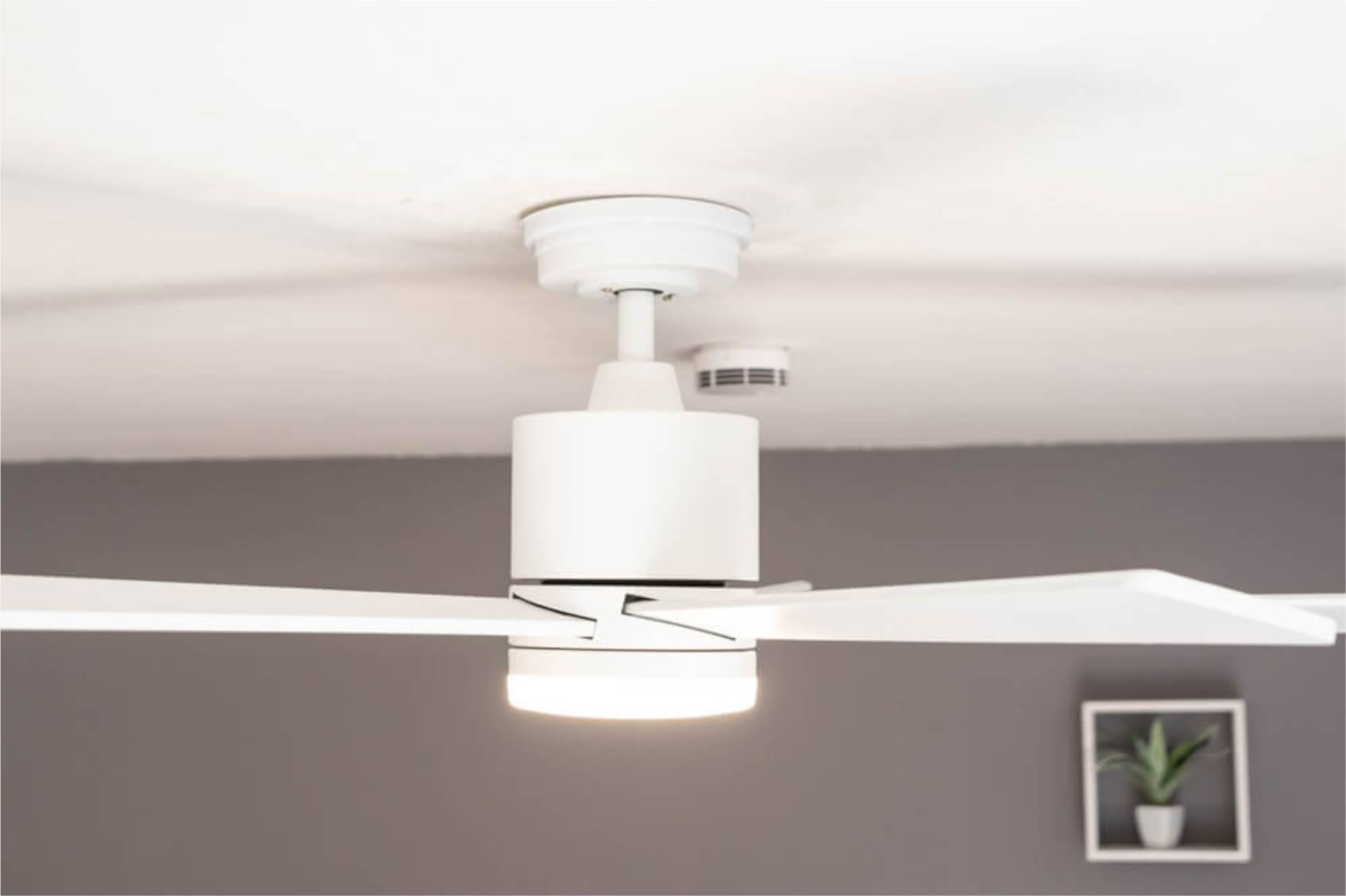 DC Deckenventilator Tibu 132 cm Weiß mit LED
