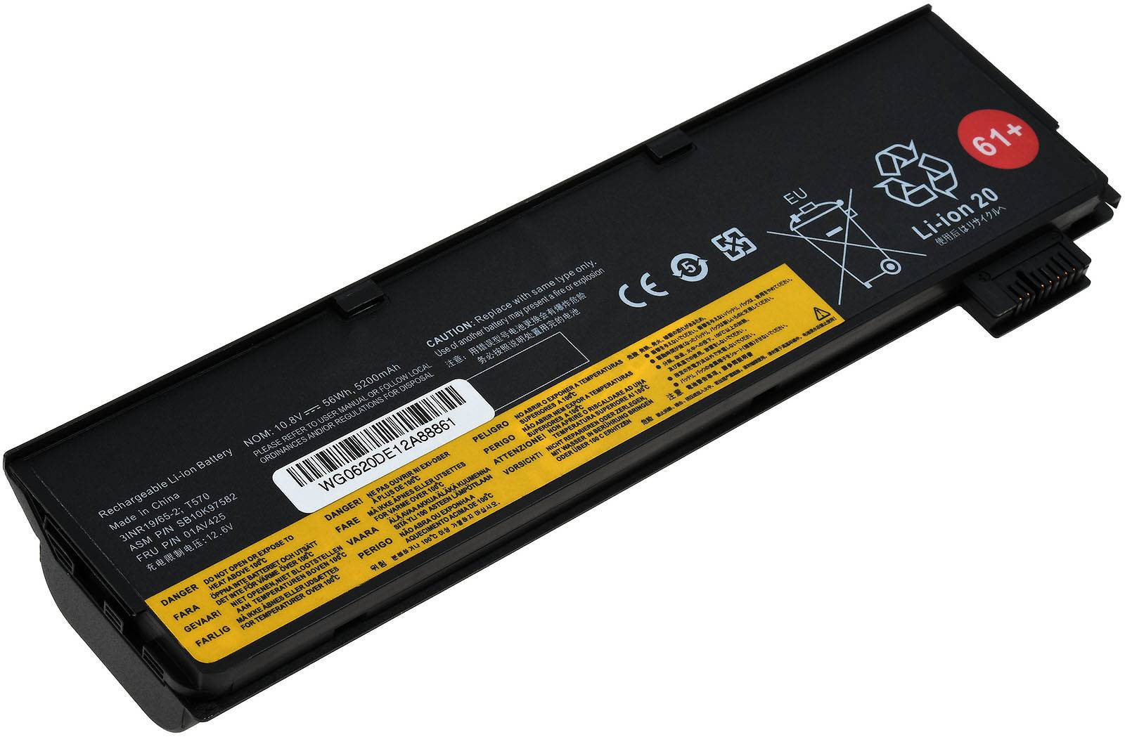 Powery Akku kompatibel mit Lenovo Typ SB10K97597, 11,1V, Li-Ion