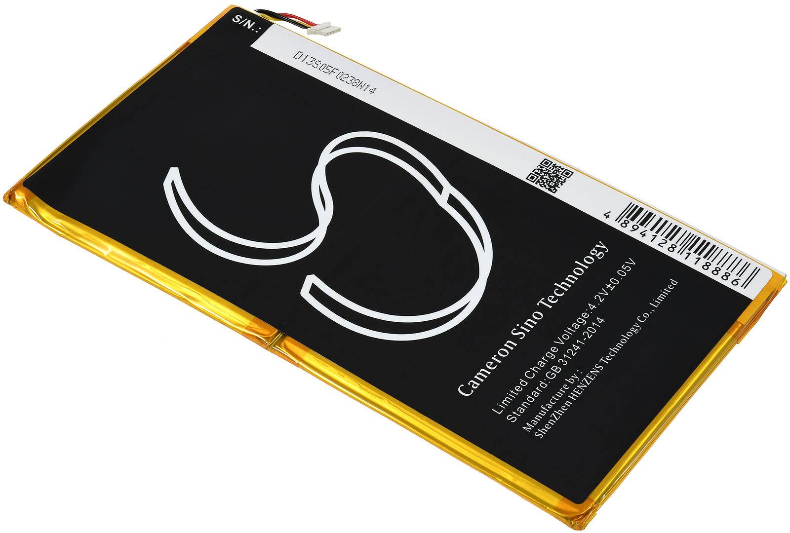 Powery Akku für Tablet Acer Iconia One 10 A3-A40-N2NA (5-Pin-Stecker), 3,7V, Li-Polymer