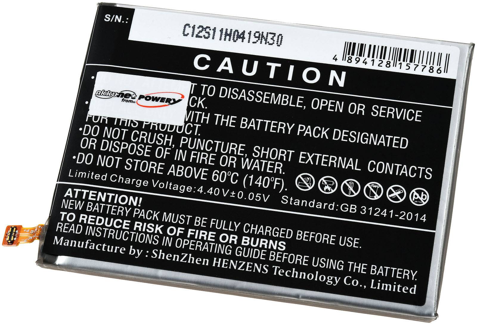 Powery Akku für Smartphone, Handy LG G910, G910EMW, G910HM, 3,85V, Li-Polymer
