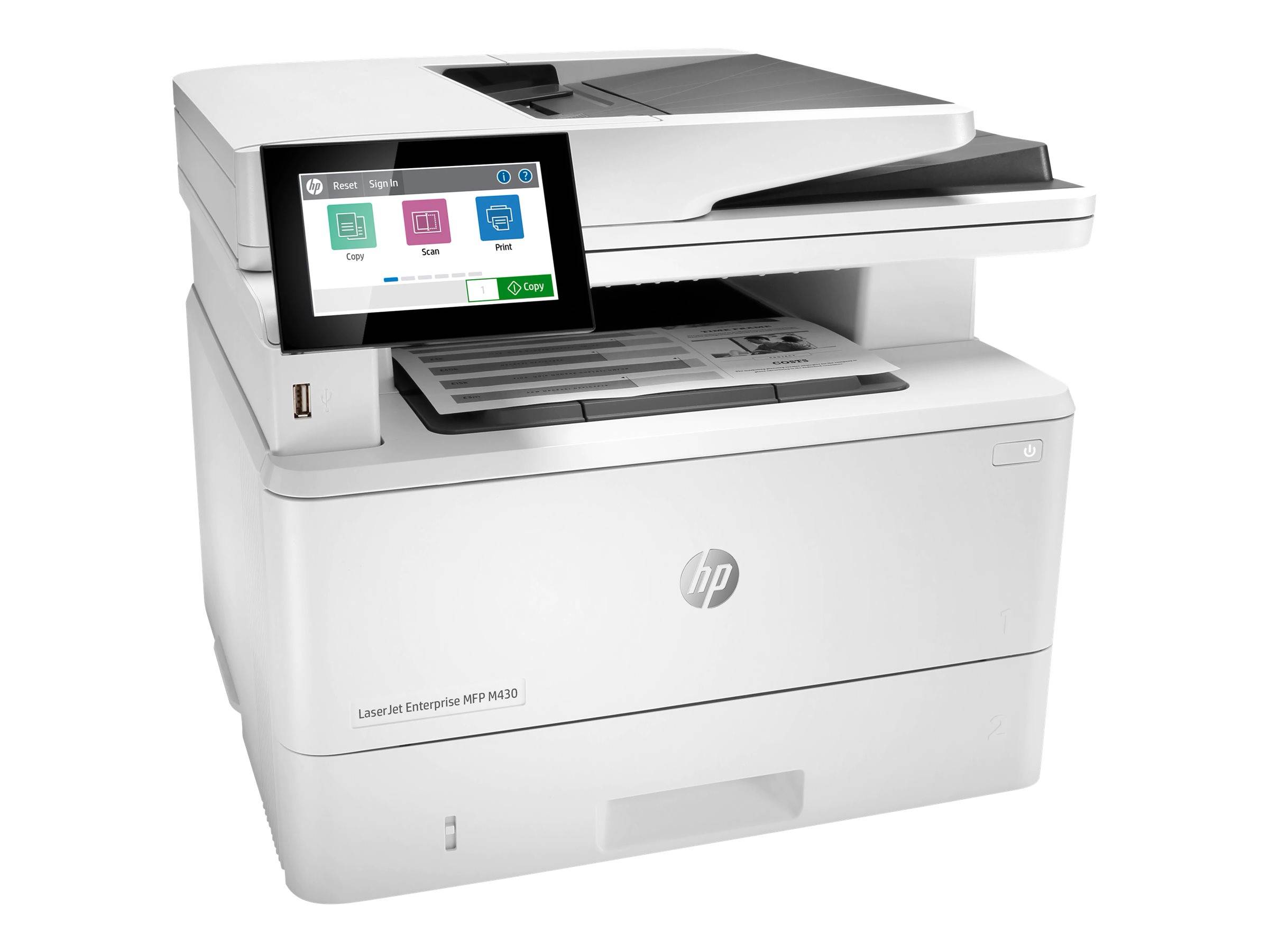 HP LaserJet Enterprise M430f MFP Multifunktionsdrucker Laser Schwarz-Weiß A4, A4, A6 Drucker, Scanner, Kopierer, Fax ADF, Duplex