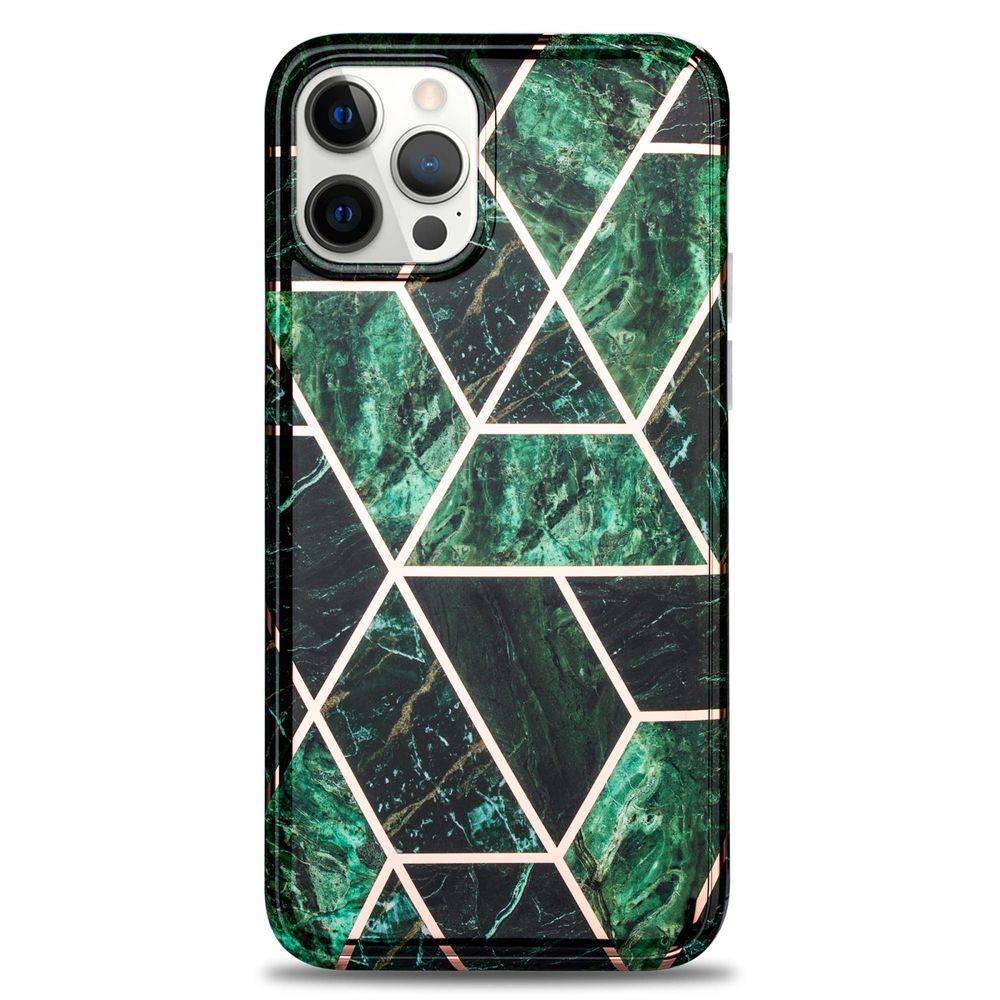 Für Apple iPhone 12 Pro Max Marble Silikon Case TPU Schutz Muster Tasche Hülle Cover Etuis Zubehör Grün