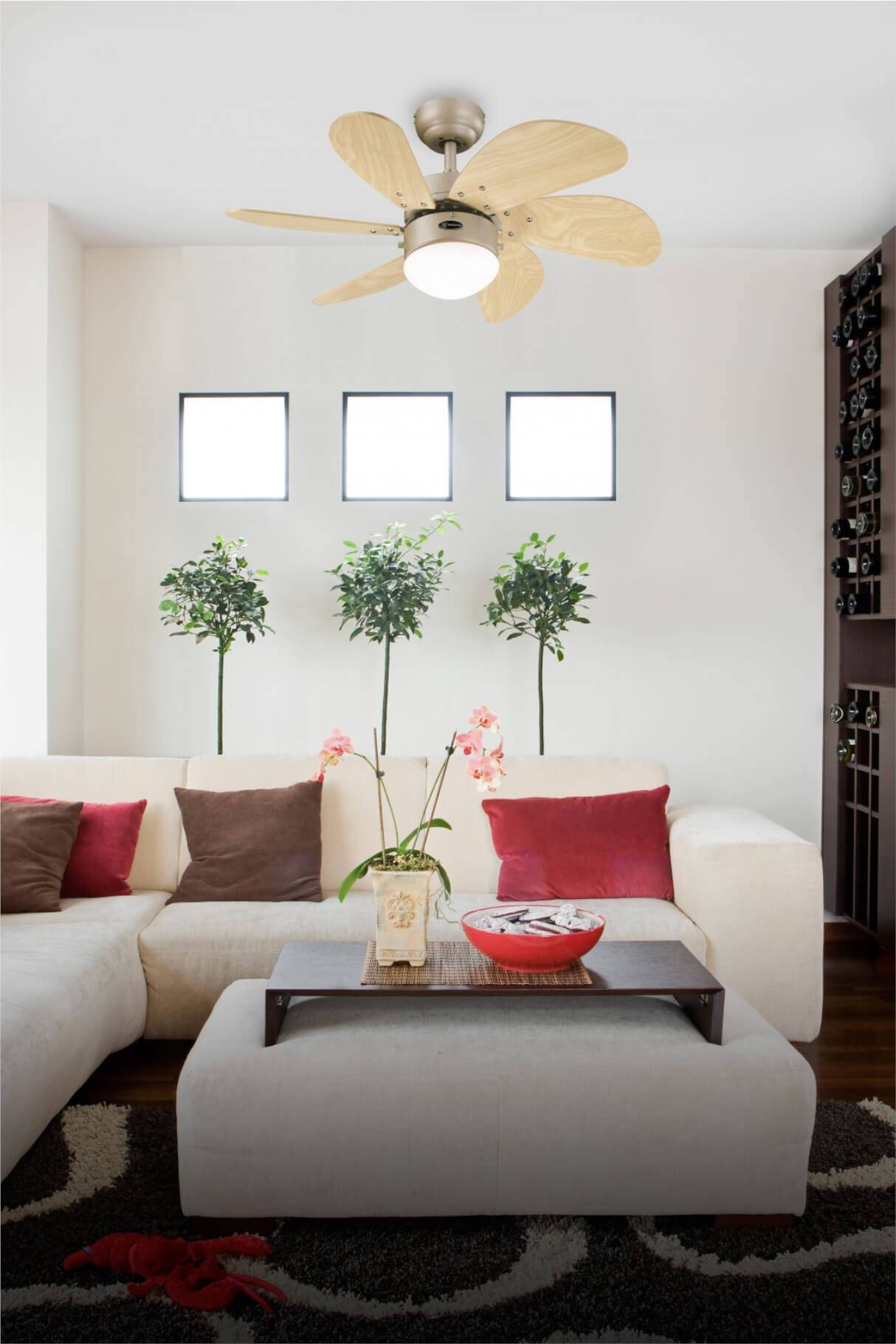 Deckenventilator Turbo Swirl Titan 76 cm mit Licht