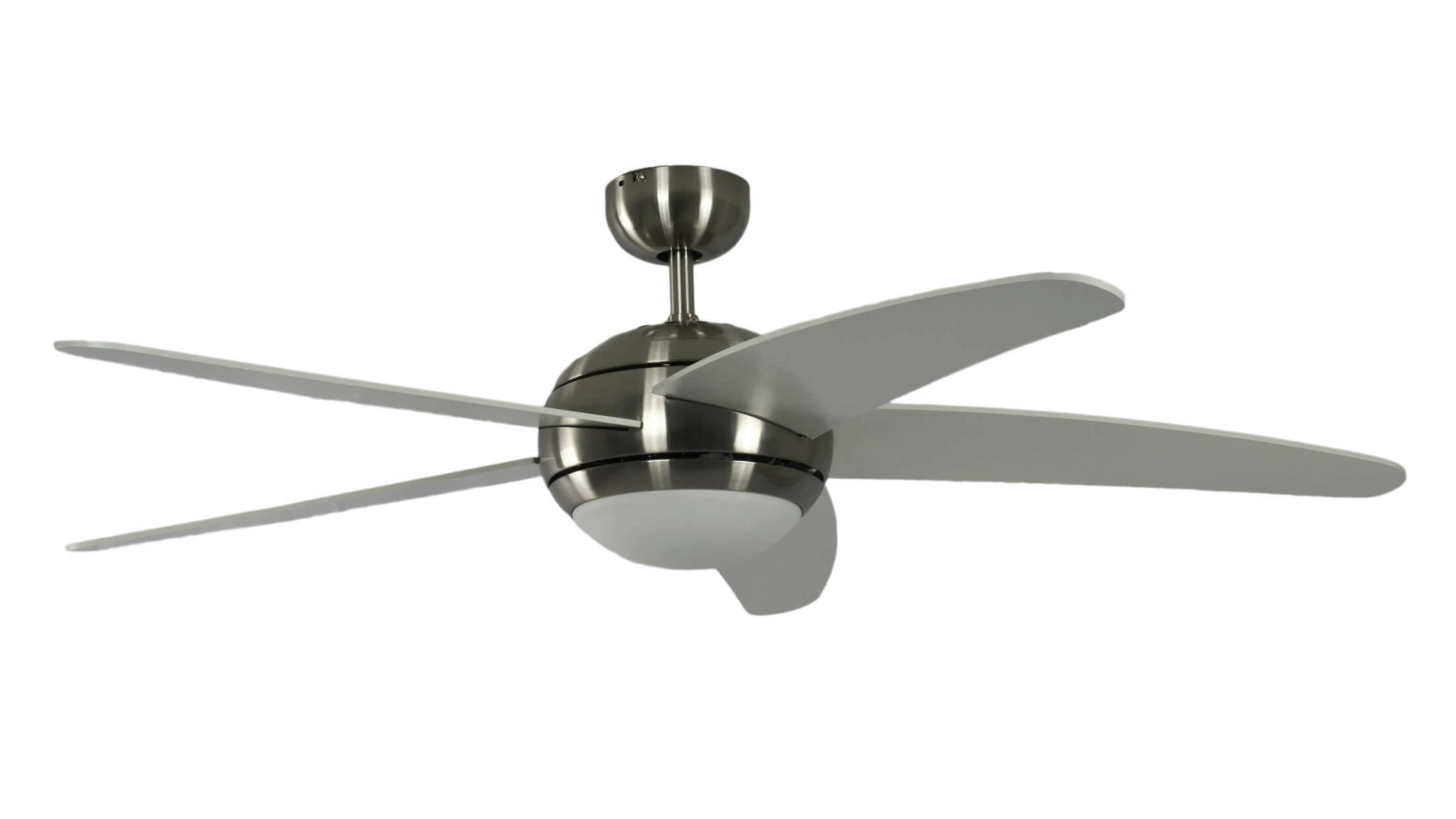 Deckenventilator Melton Nickel / Weiß mit Licht