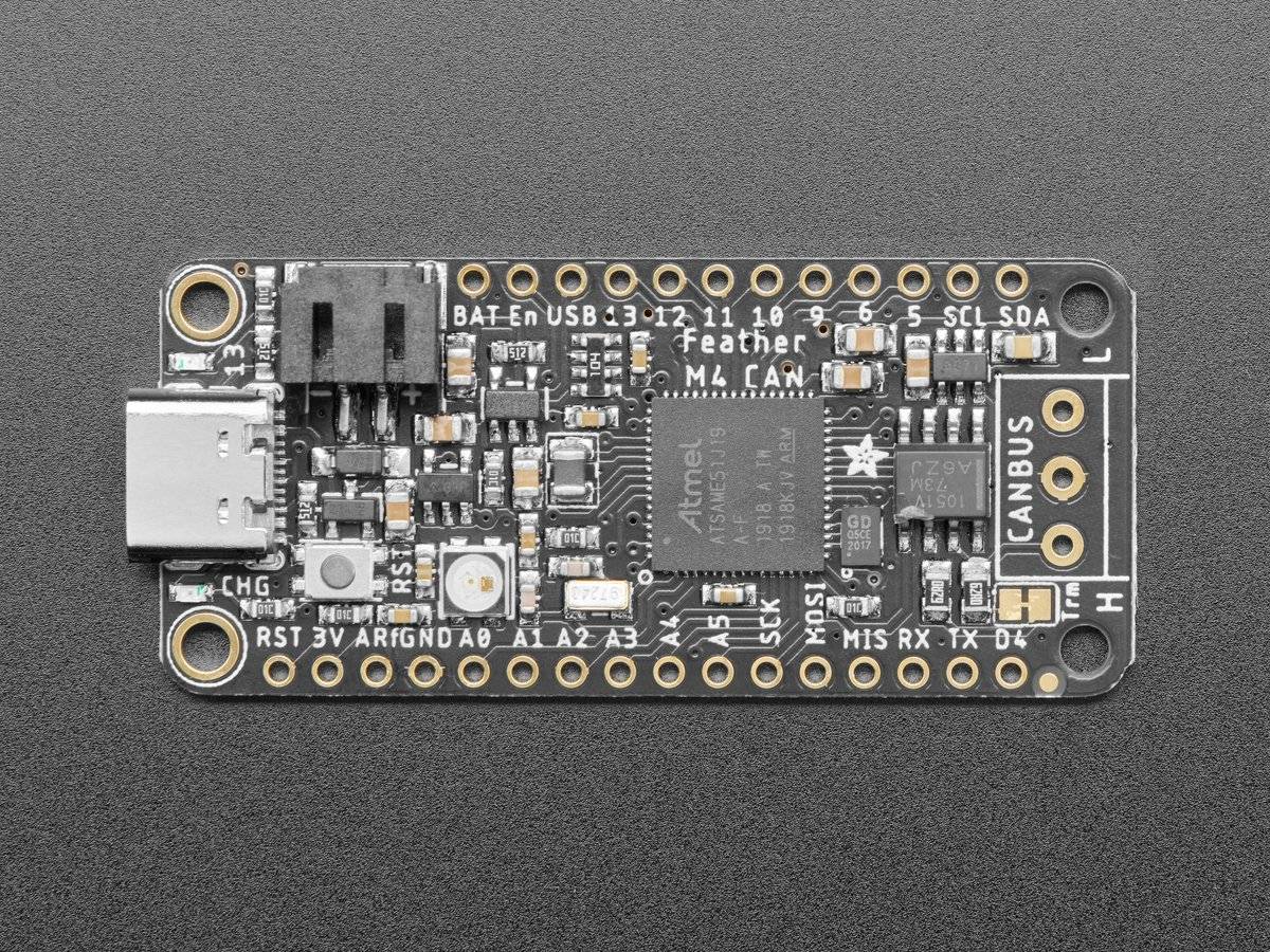 Adafruit Feather M4 CAN Express with ATSAME51, 120MHz Cortex M4 + 512KB Flash 4759