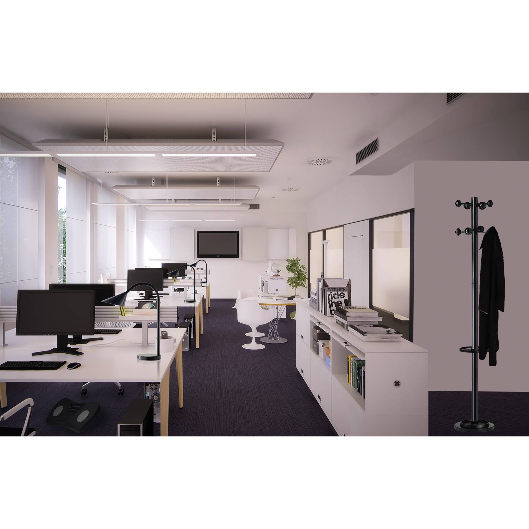 UNILUX Garderobenständer Accueil 100340694 175cm 8Haken sw